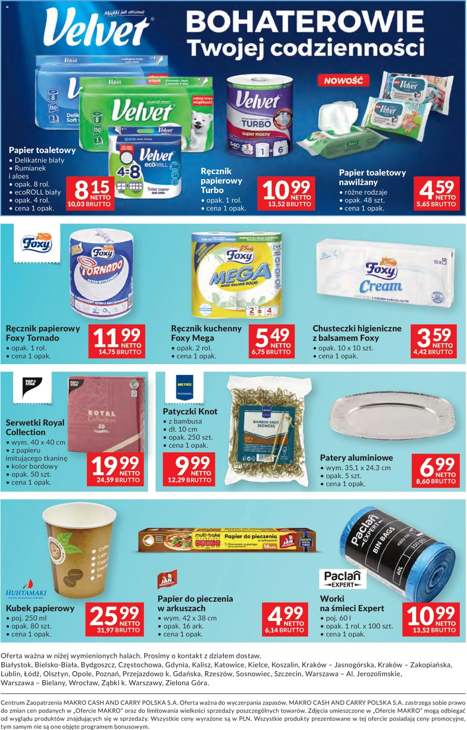 Makro Gazetka - Dystrybucja do sklepów od 25.11.2025 | Strona: 60 | Produkty: Papier toaletowy, Rolki, Papier do pieczenia, Ręcznik papierowy