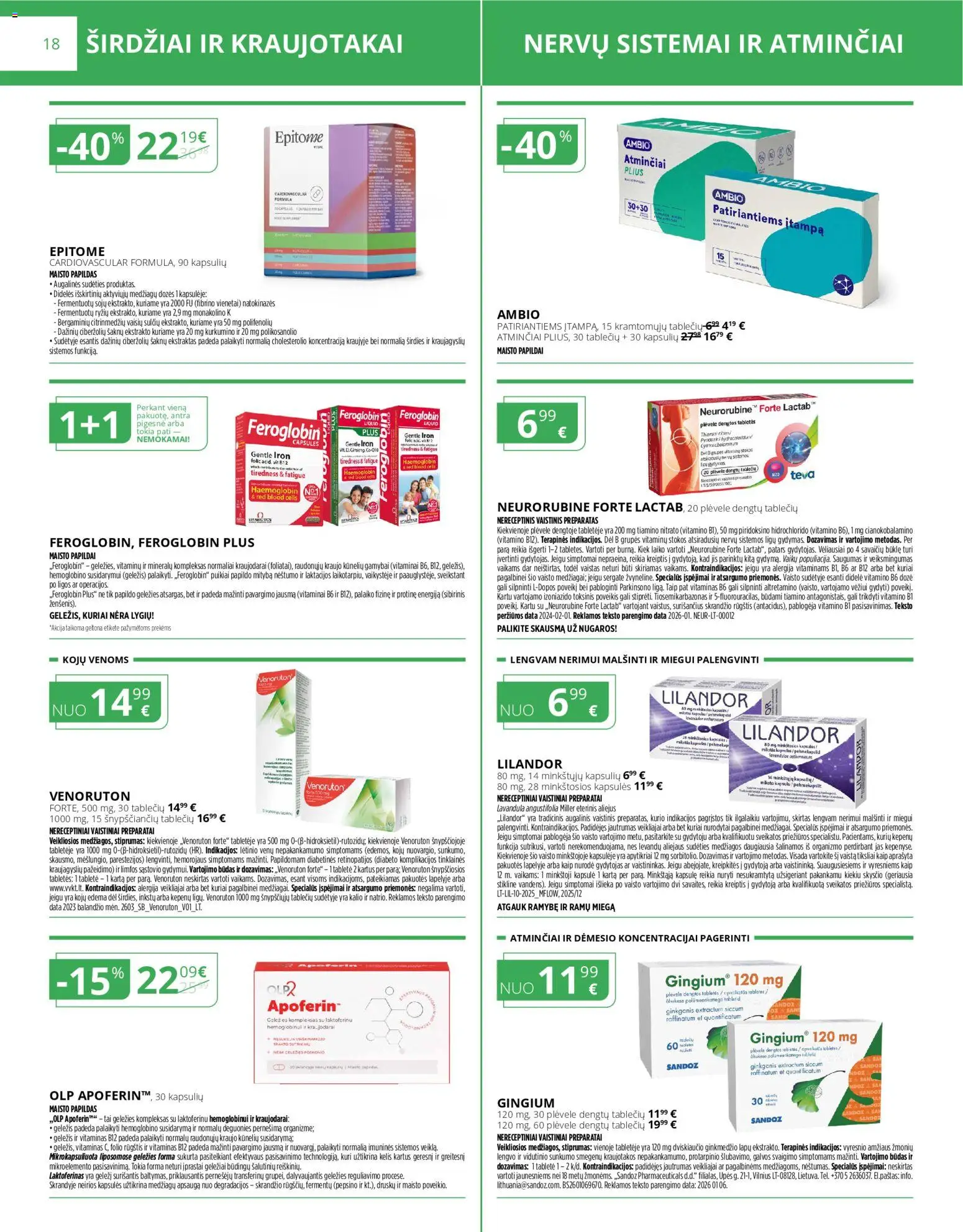 Norfa vaistinė akcijos nuo 01.04.2026 | Puslapis: 18