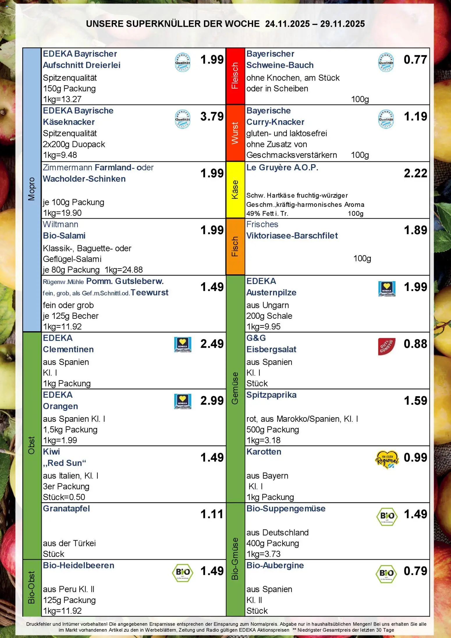 Simmel - Bayern – gültig ab 24.11.2025 | Seite: 7 | Produkte: Käse, Fisch, Obst, Kiwi