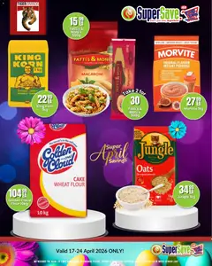 Super Save specials catalogue – valid from 17.04.2026 | Page: 5 | Products: Cake, Flour, Vitamins, Oats
