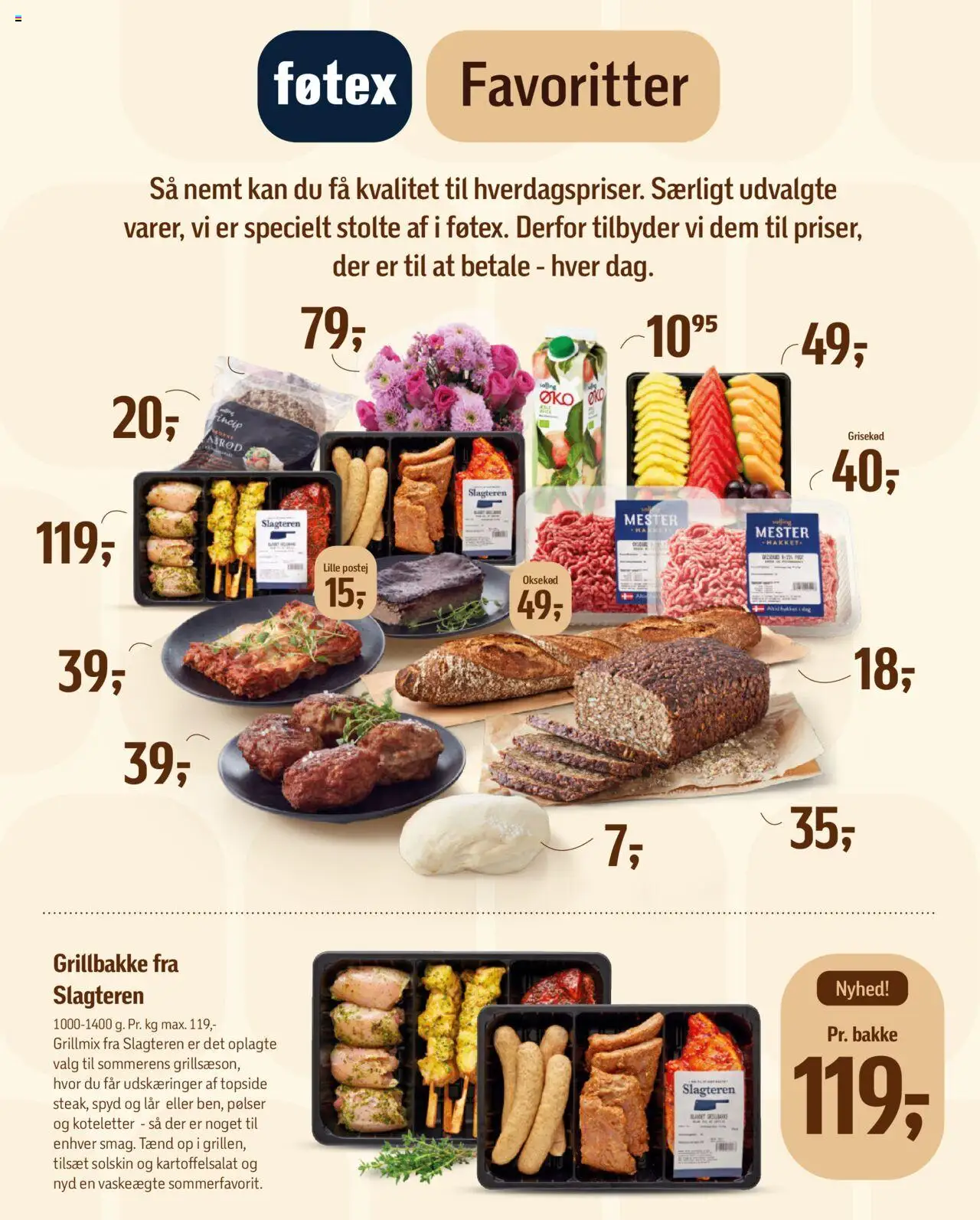 Føtex Tilbudsavis gyldig fra 27.06.2025 | Side: 9 | Produkter: Pølser, Kartoffelsalat, Koteletter, Oksekød