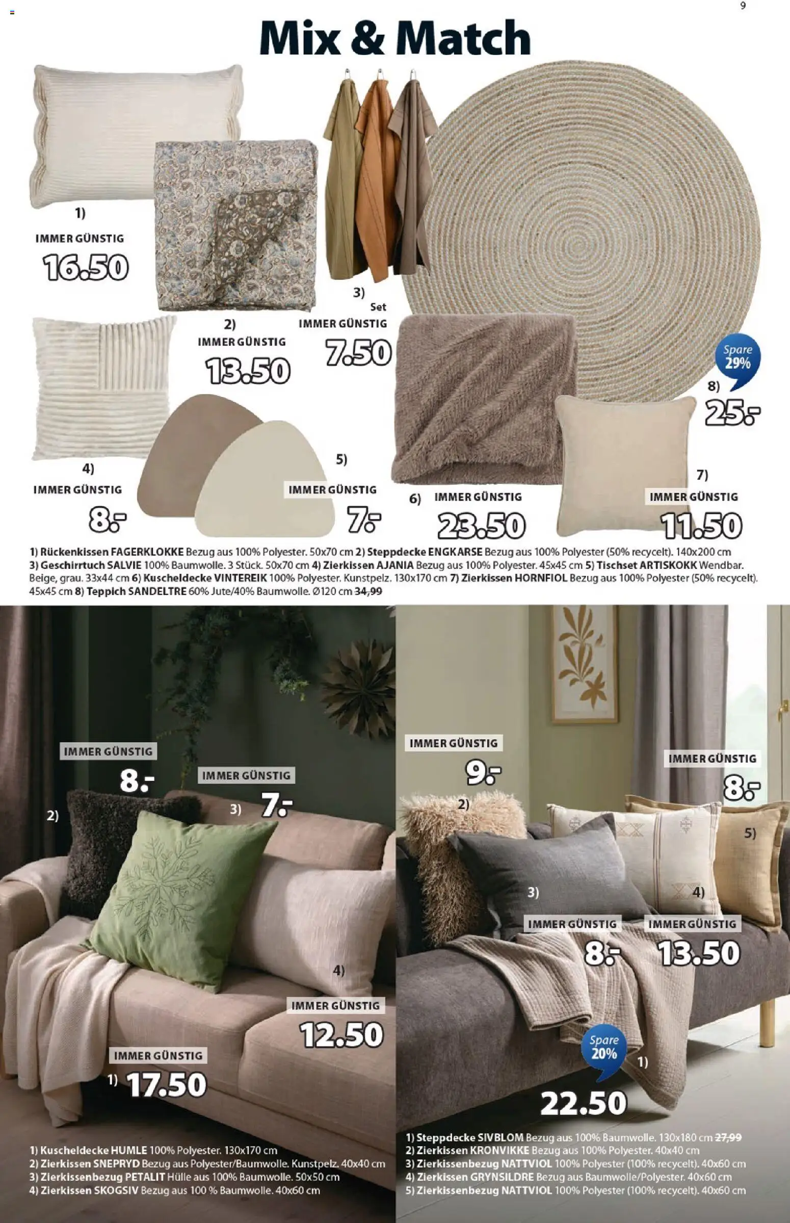 JYSK Angebote gültig ab 10.12.2025 | Seite: 9 | Produkte: Hülle, Teppich