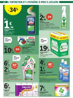  | Page: 22 | Produits: Essuie-tout, Gel nettoyant, Soupline, Lessive