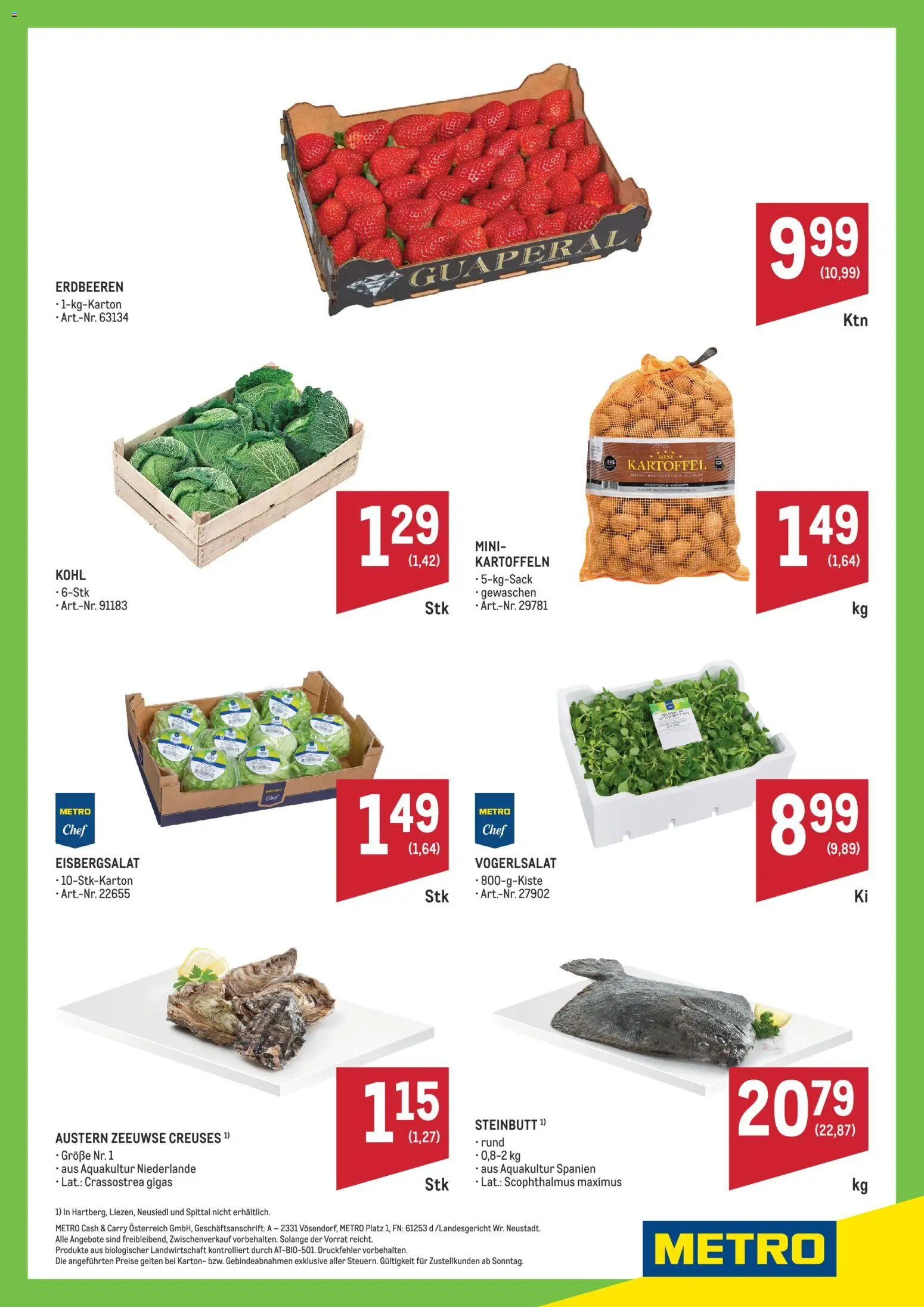 Metro angebote Wochenhits gültig ab 18.01.2026 | Seite: 2 | Produkte: Erdbeeren, Kartoffeln