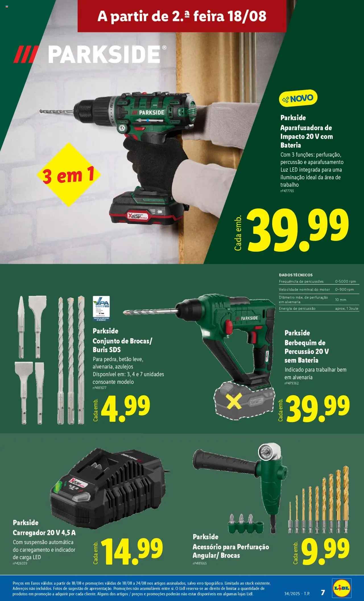 Lidl Novidades │ válido de 18.08.2025 | Página: 7 | Produtos: Suspensão, Bateria