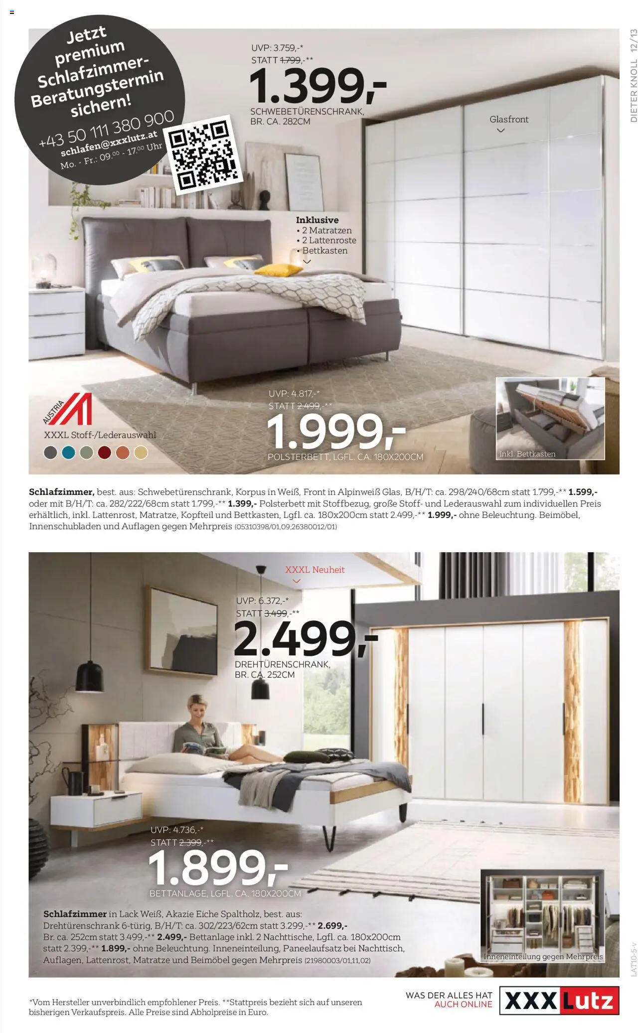 XXXLutz Polstermöbel gültig ab 07.10.2025 | Seite: 13 | Produkte: Uhr, Matratze