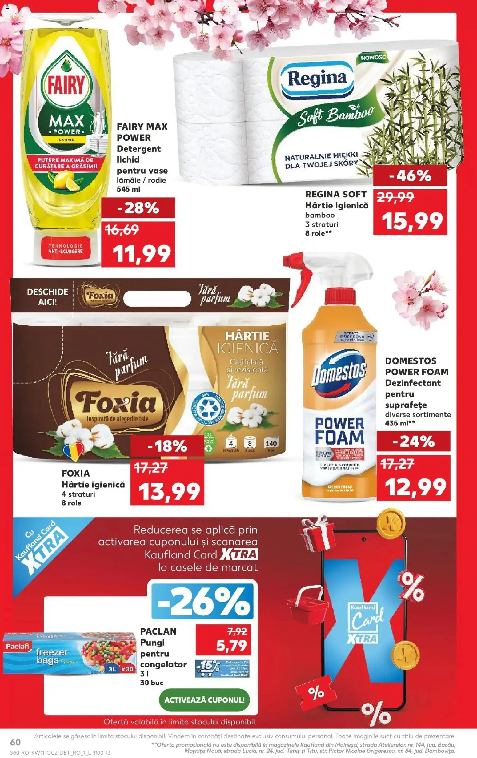 Noul catalog Kaufland – valabil de la 11.03.2026 | Pagină: 60 | Produse: Toaletă, Parfum, Detergent, Yaşlı Köpek Konservesi