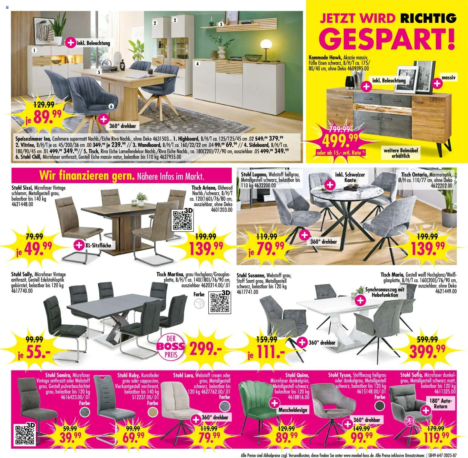 SB Möbel Boss - Black Friday – gültig ab 28.11.2025 | Seite: 7 | Produkte: Kommode, Tisch, Stuhl