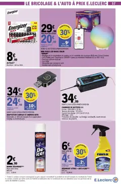E.Leclerc - Prévisualisation de ADAPTATEUR CARPLAY ET ANDROID AUTO, Nécessite un véhicule équipé d'une application Carplay ou Android auto. valide à partir de 02.12.2025 | Page: 57 | Produits: Adaptateur, Batterie