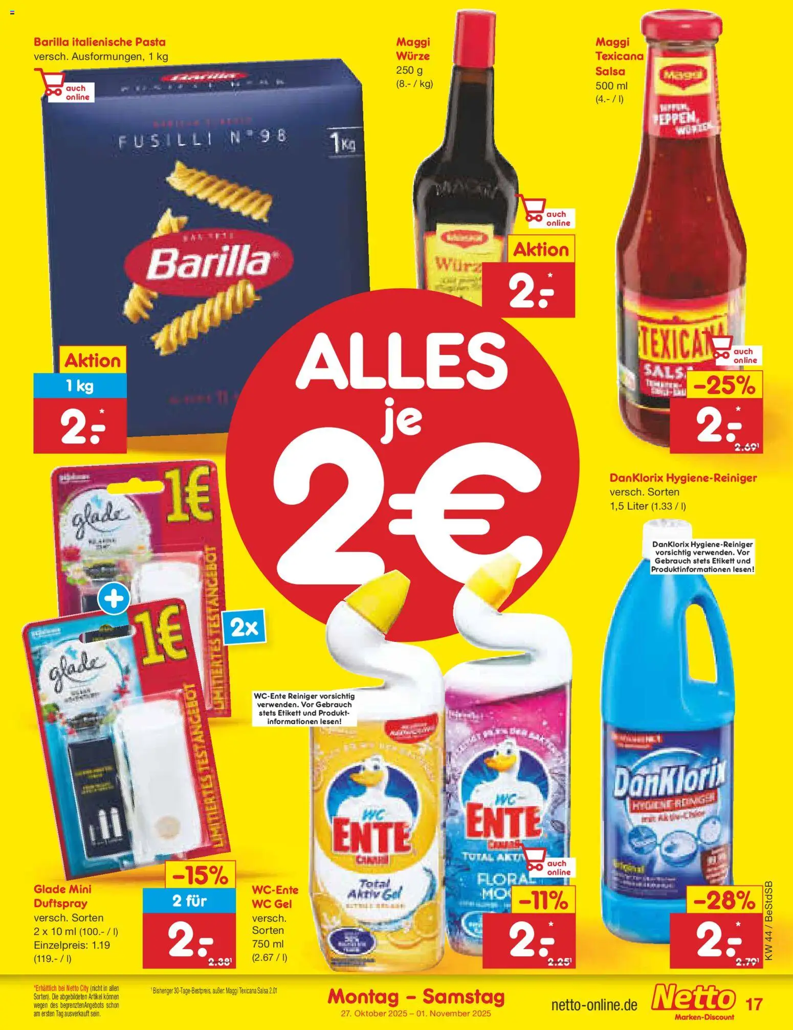 Netto Marken-Discount Prospekt 	 – gültig ab 27.10.2025 | Seite: 19 | Produkte: Maggi, Barilla, Pasta, Ente