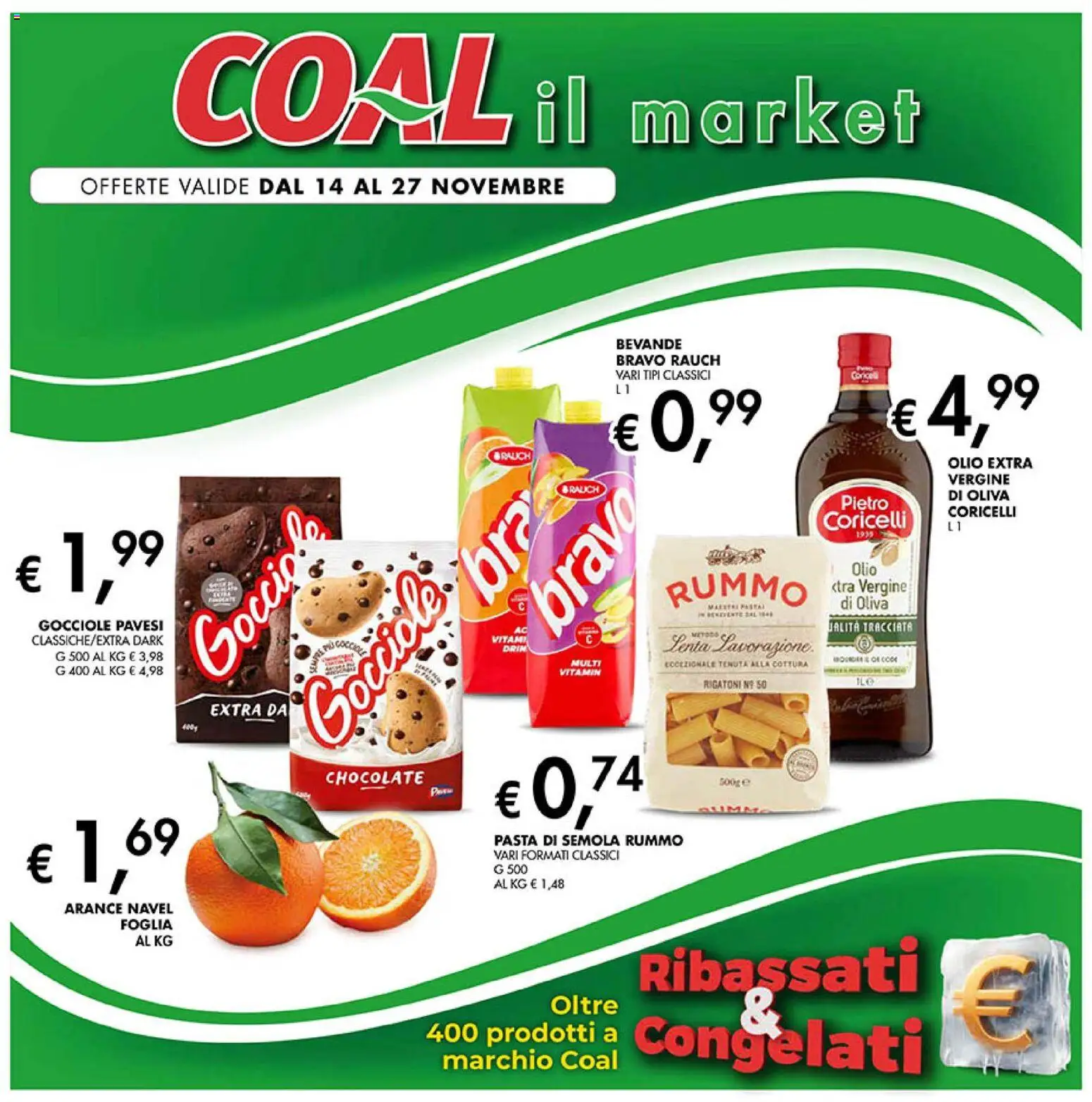 Volantino Coal del 14.11.2025 | Pagina: 1 | Prodotti: Arance, Olio, Pasta, Olio extra vergine