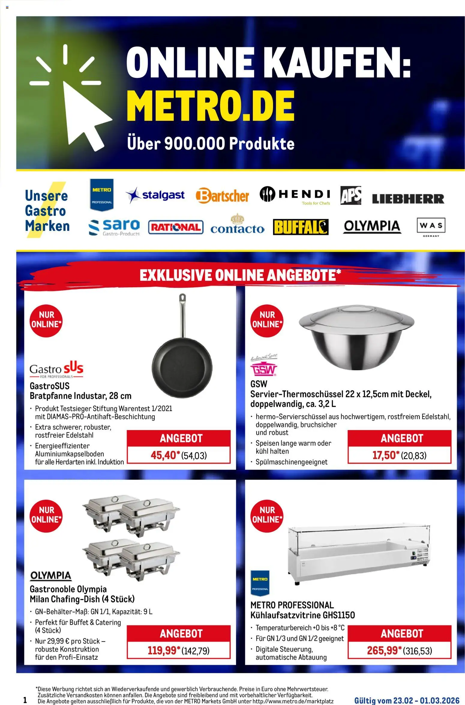 Metro Online: Wochen-Angebote – gültig ab 23.02.2026 | Seite: 1 | Produkte: Liebherr