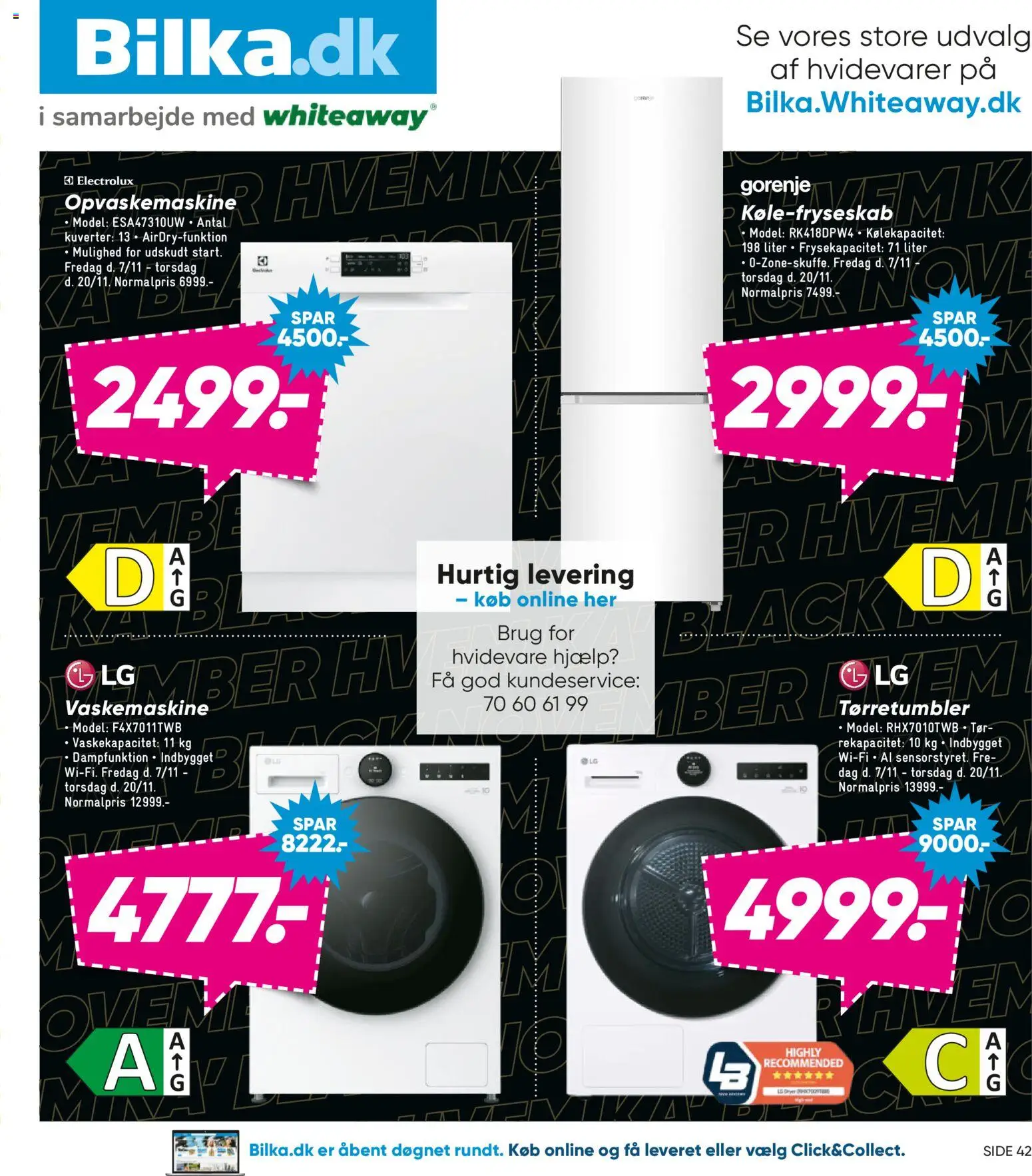 Bilka tilbudsavis – gyldig fra 07.10.2025 | Side: 22 | Produkter: Vaskemaskine, Tørretumbler