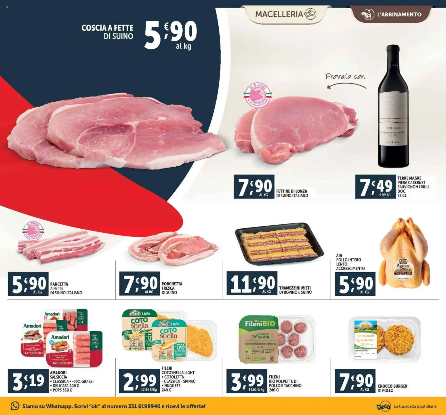 Volantino Decò del 28.10.2025 | Pagina: 5 | Prodotti: Pollo, Pancetta, Suino, Polpette