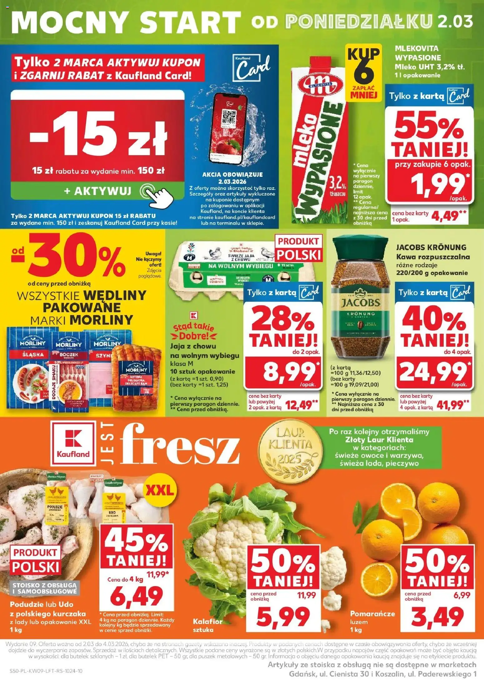 Kaufland gazetka od 26.02.2026 | Strona: 50 | Produkty: Pieczywo, Karta, Kawa rozpuszczalna, Owoce