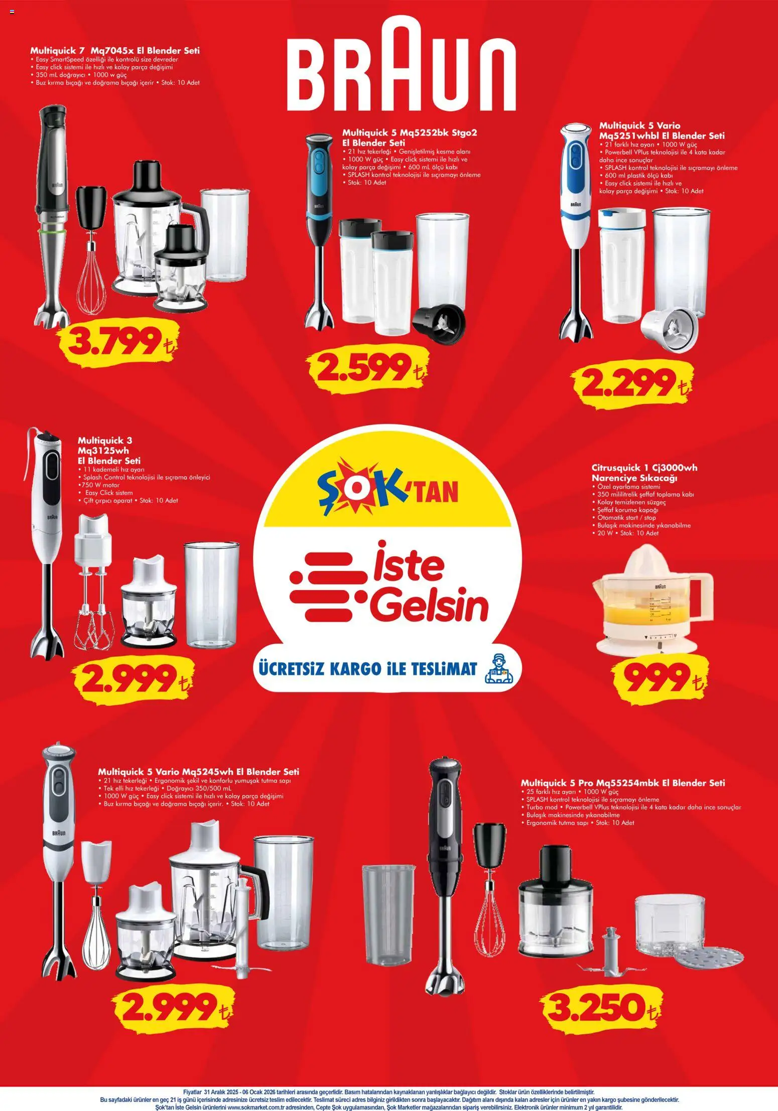 Şok Market Katalog - 31.12.2025 tarihinden itibaren geçerlidir | Sayfa: 8