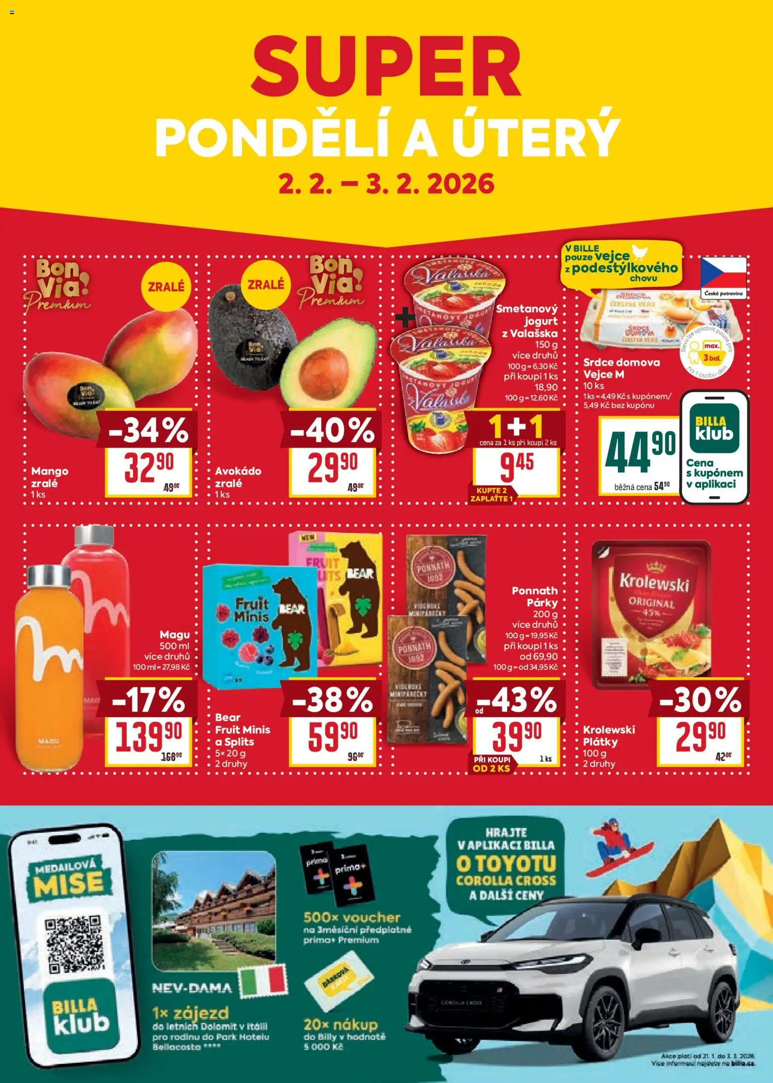 Billa Velký leták od 28.01.2026 | Strana: 28 | Produkty: Mango, Smetanový jogurt, Jogurt, Avokádo