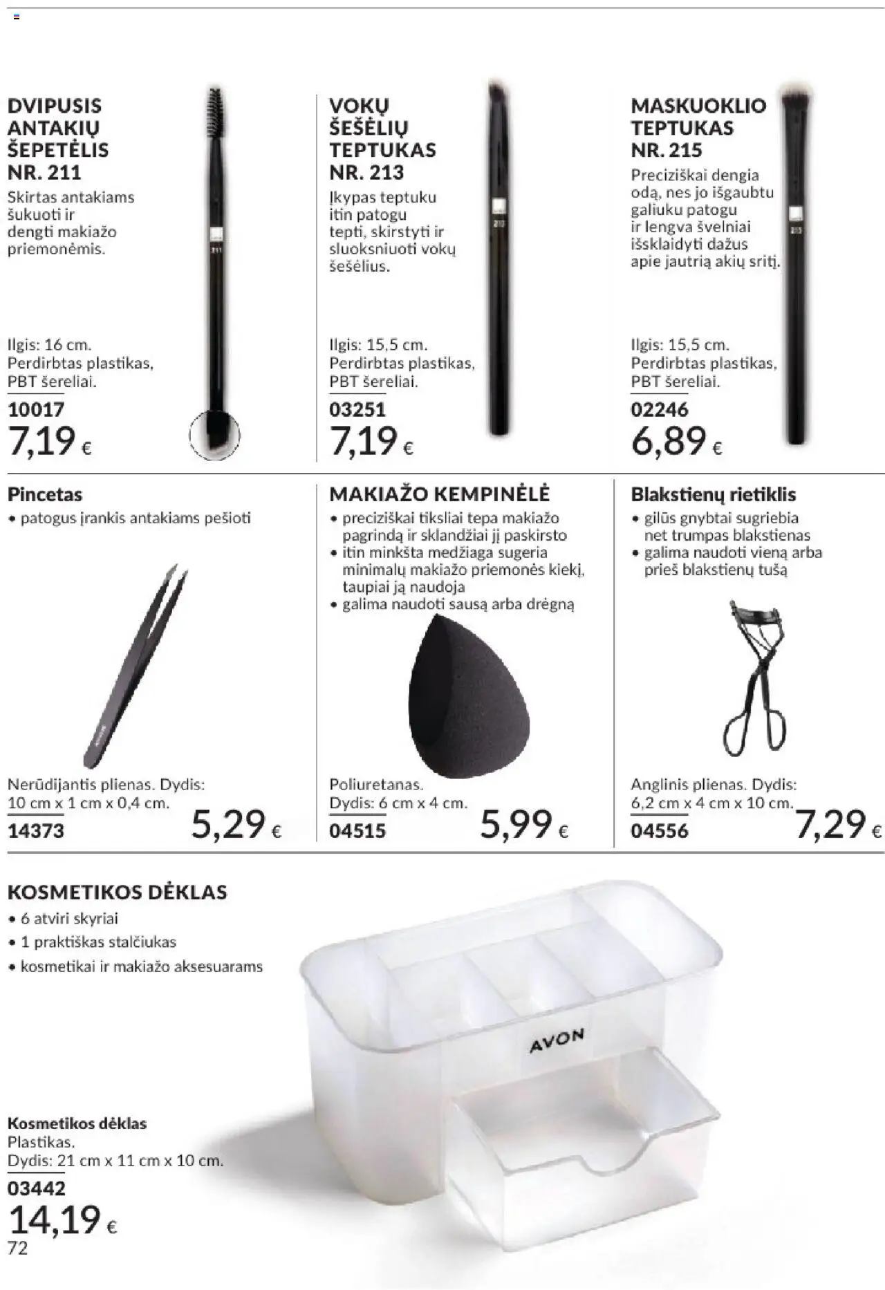 AVON - Leidinys│galioja nuo 01.08.2025 | Puslapis: 72 | Prekių: Šepetėlis, Teptukas, Dėklas
