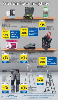 Tesco leták platný od 02.01.2026 | Strana: 28 | Produkty: Žiarovka, Žiarovky, Náradie