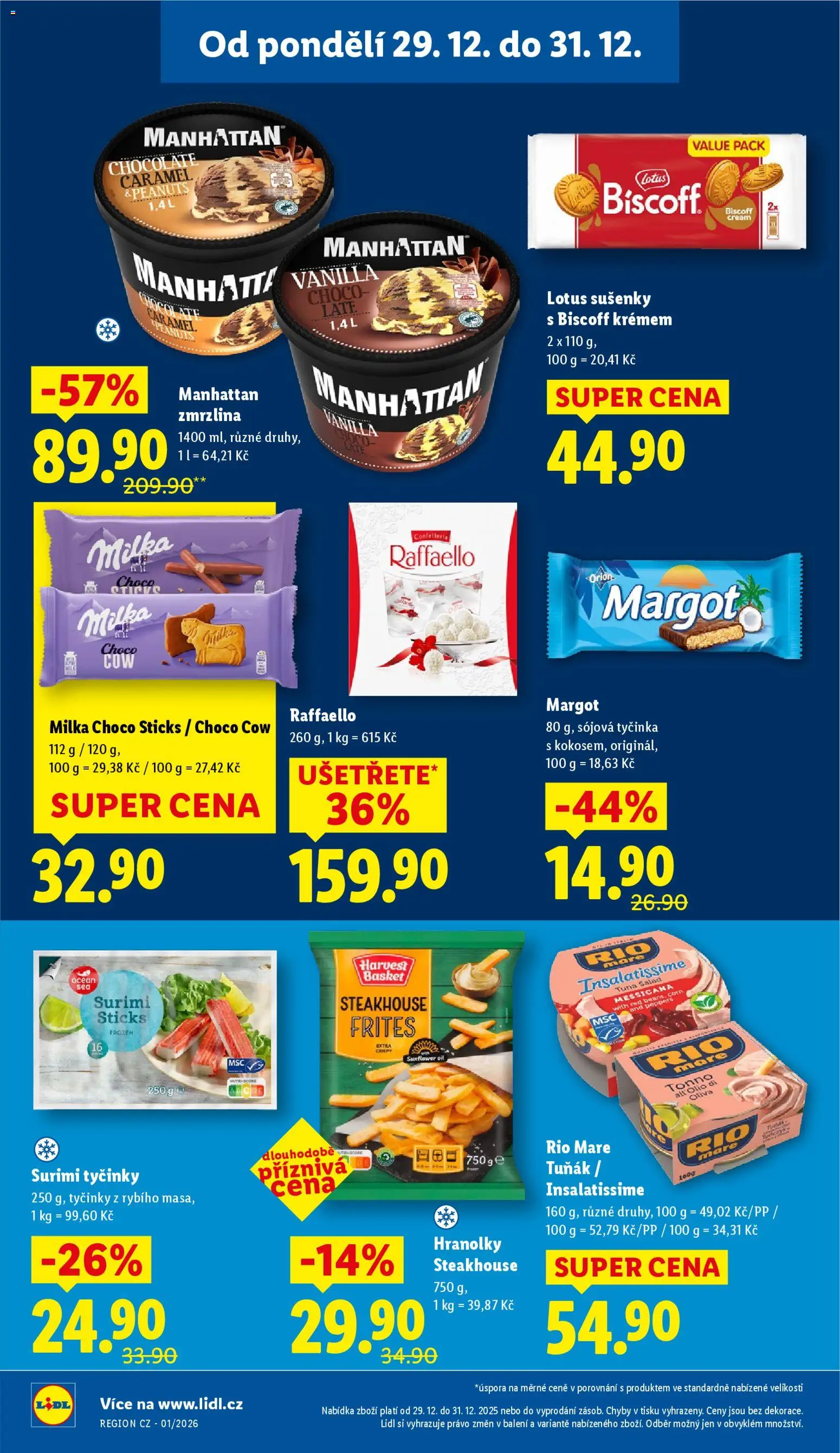 Lidl leták od 29.12.2025 | Strana: 24 | Produkty: Tuňák, Lotus sušenky, Milka, Rio mare