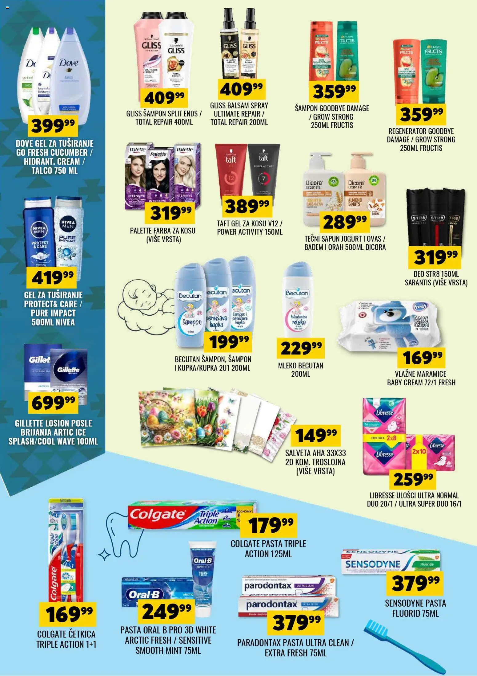 Tekijanka katalog - važi od 03.04.2026 | Strana: 14 | Proizvode: Colgate, Farba za kosu, Gel za tuširanje, Parodontax