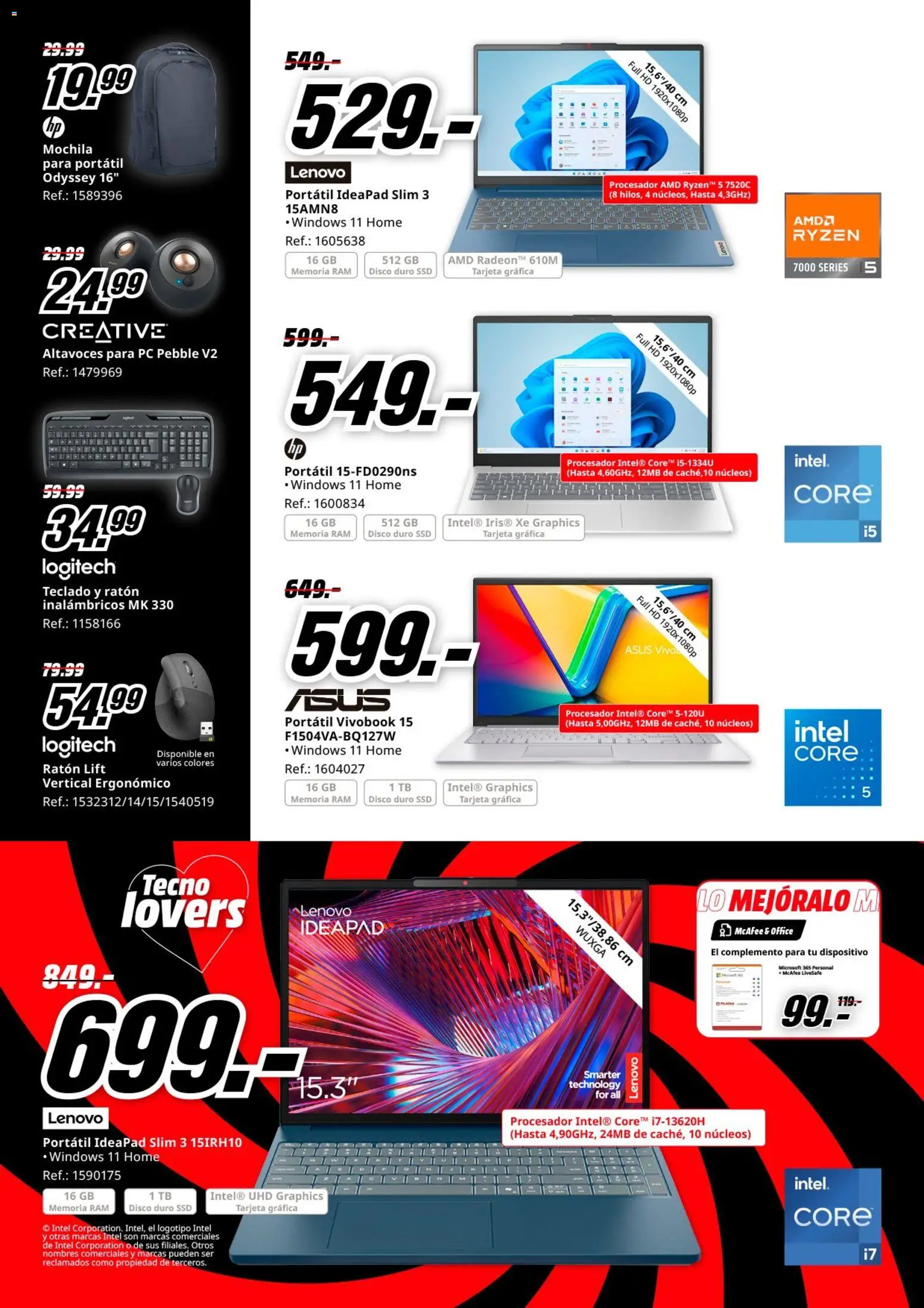 Media Markt folleto │ válido desde el 02.02.2026 | Página: 3 | Productos: Mochila, Altavoces, PC, Teclado