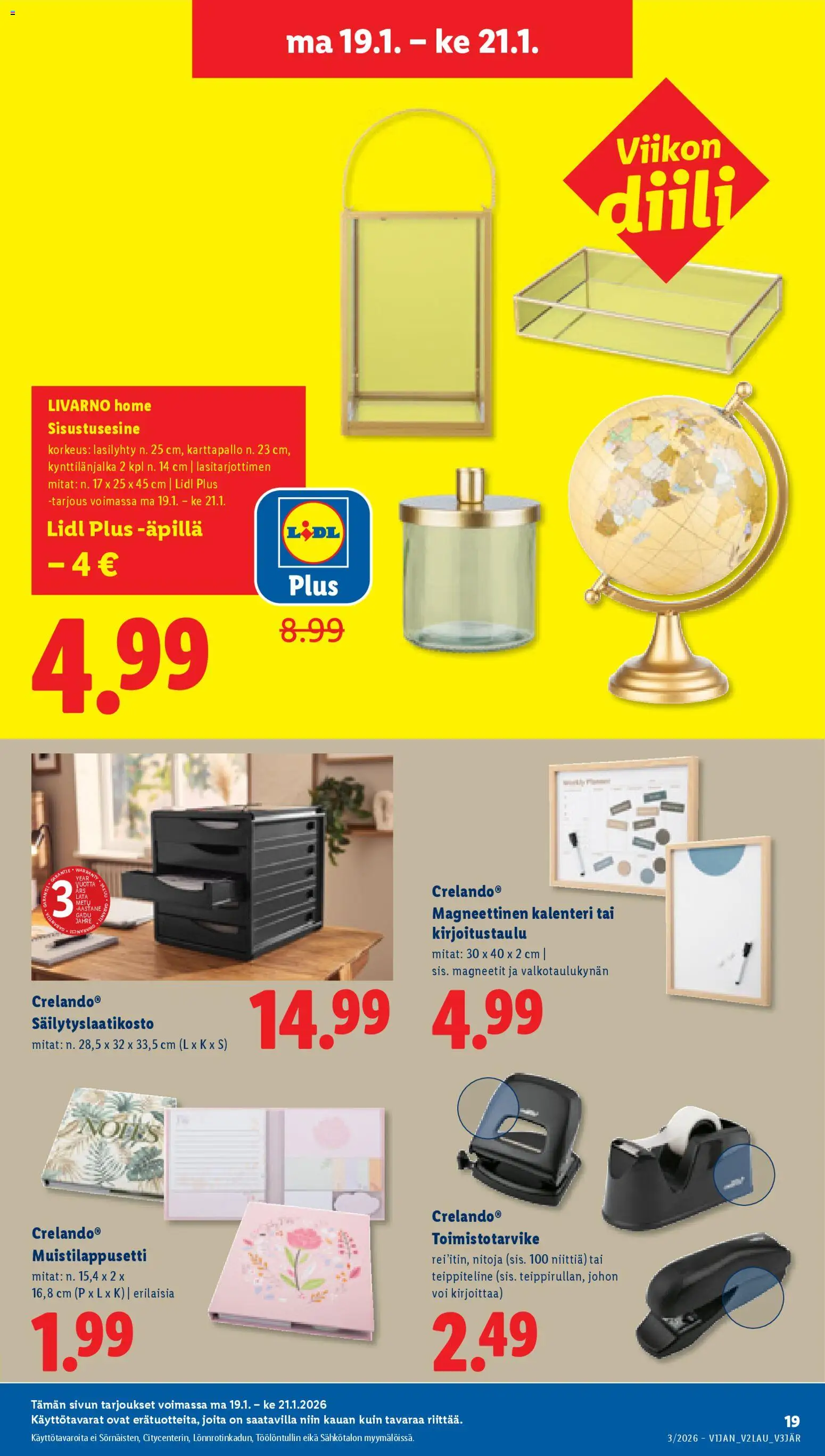 Lidl tarjoukset – voimassa 15.01.2026 alkaen | Sivu: 25 | Tuotteet: Kalenteri, Voi