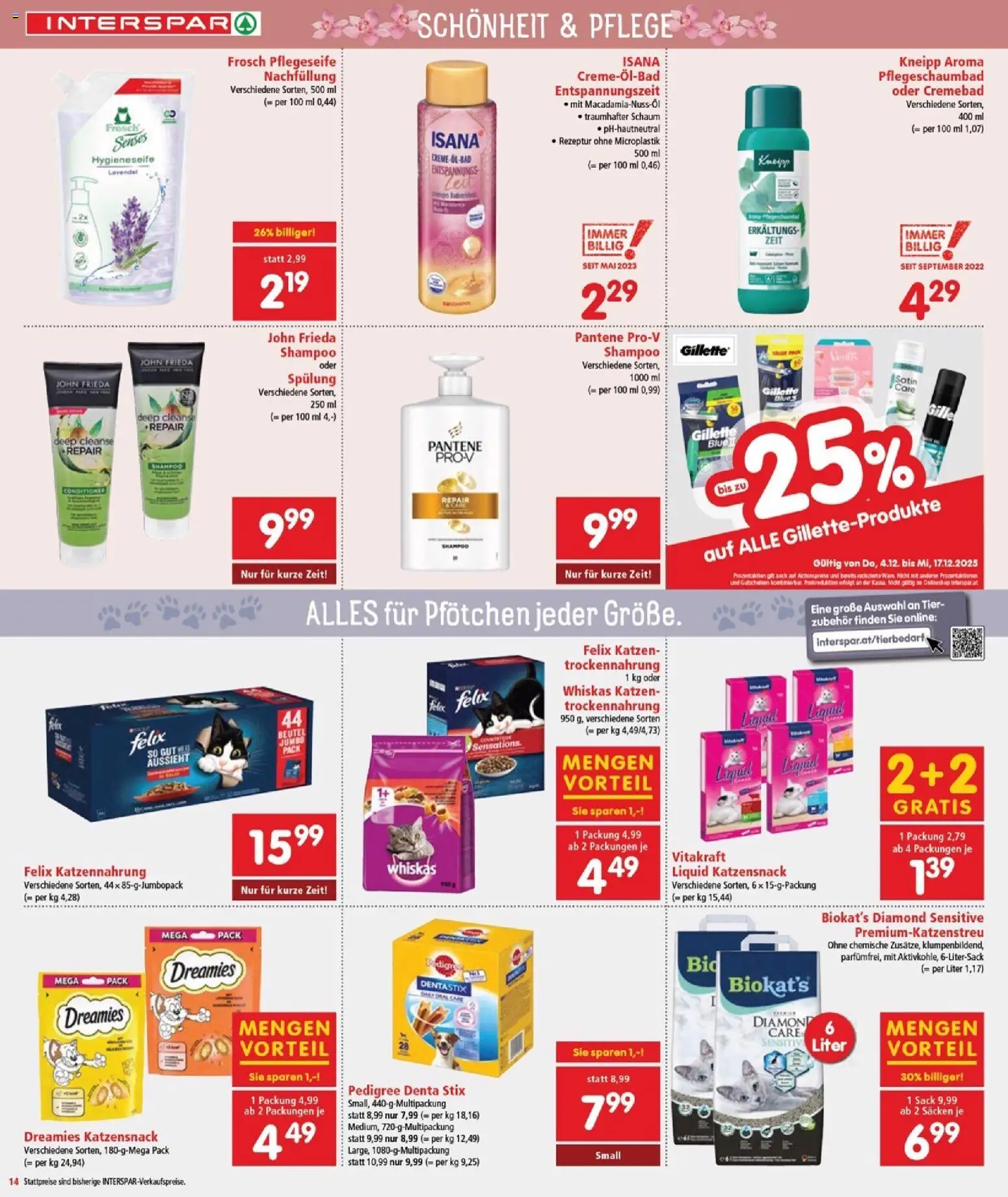 Interspar Flugblatt - Burgenland Nord gültig ab 04.12.2025 | Seite: 14 | Produkte: Pasta, Butter