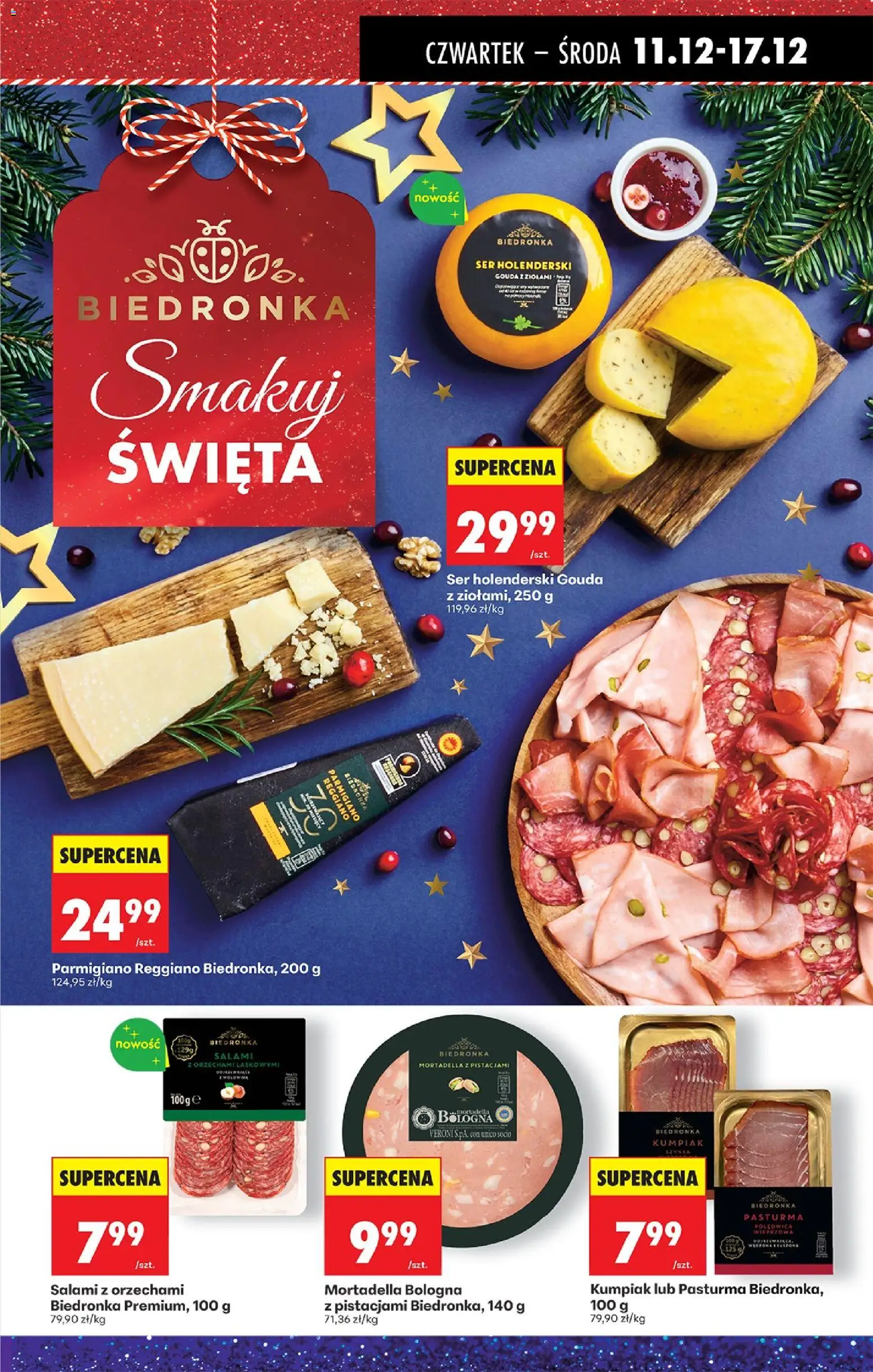 Biedronka gazetka - Oferta w tym tygodniu od 11.12.2025 | Strona: 37 | Produkty: Szynka, Ser, Salami