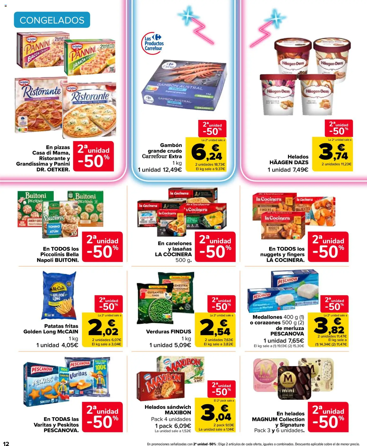 Carrefour Market folleto │ válido desde el 24.03.2026 | Página: 12 | Productos: Medallones, Jamón, Canelones, Nuggets