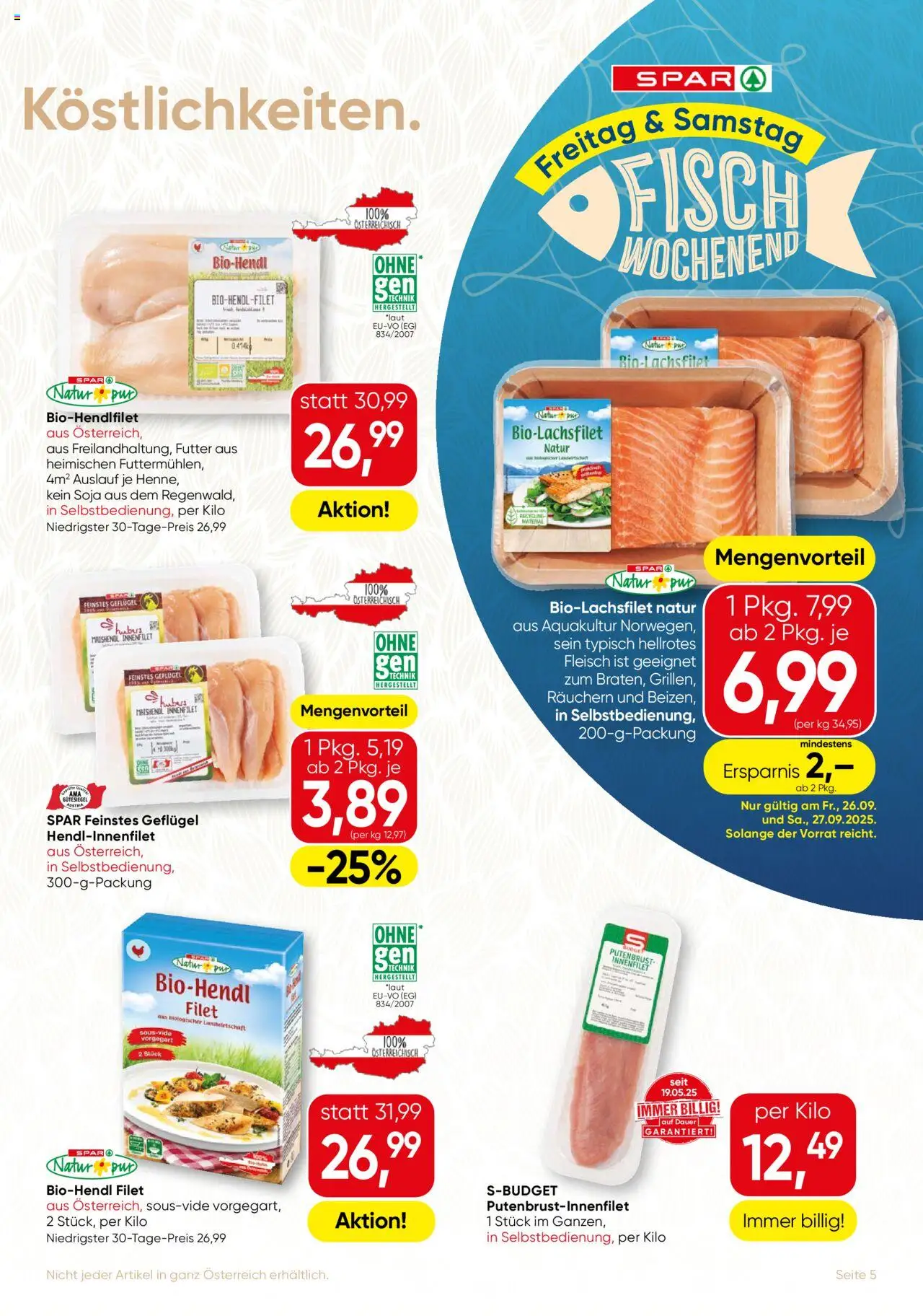 SPAR Gourmet Flugblatt - Wien gültig ab 25.09.2025 | Seite: 5 | Produkte: Fisch
