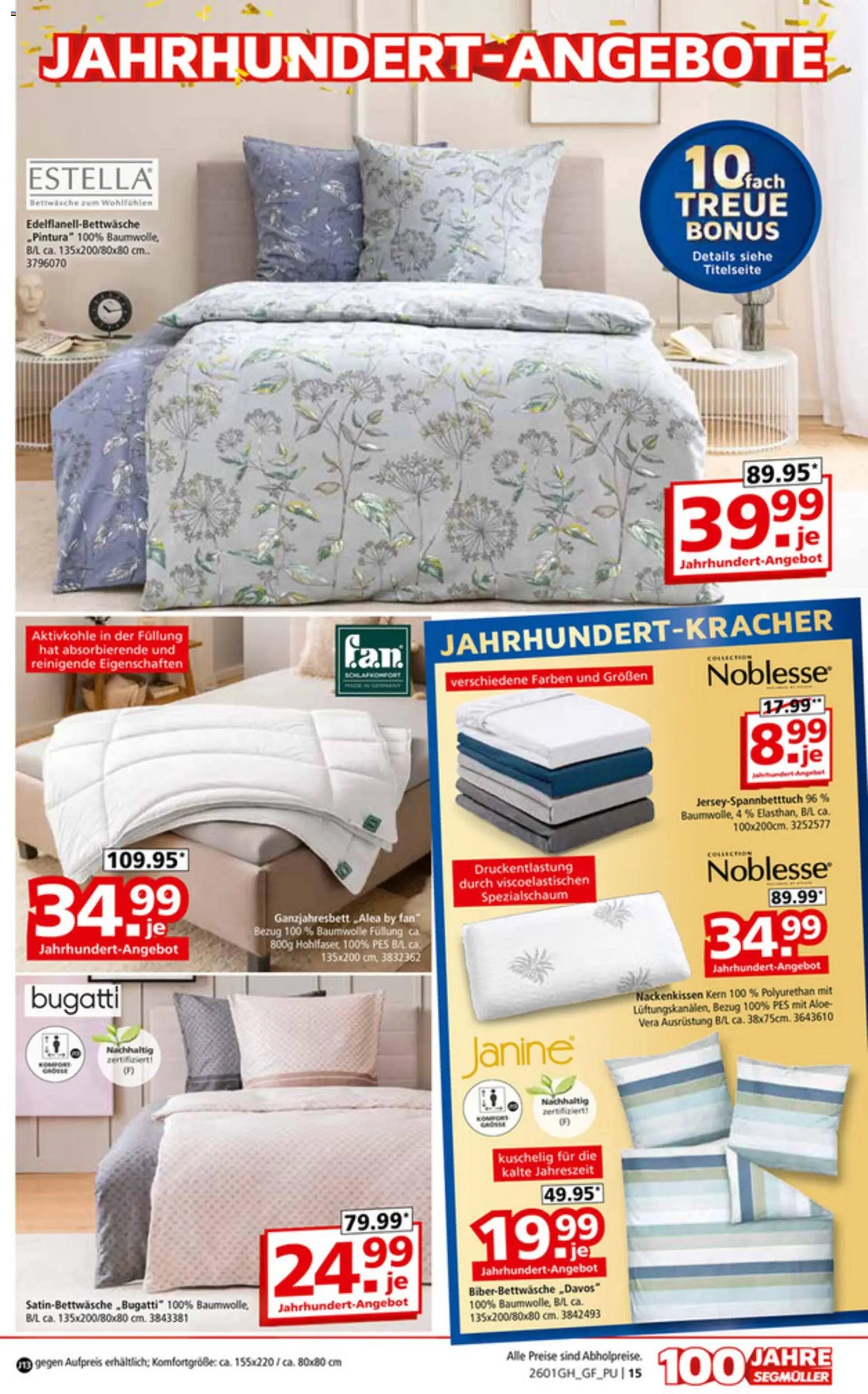 Segmüller 100 Jahre Jubiläums Finale – gültig ab 24.12.2025 | Seite: 25 | Produkte: Bettwäsche