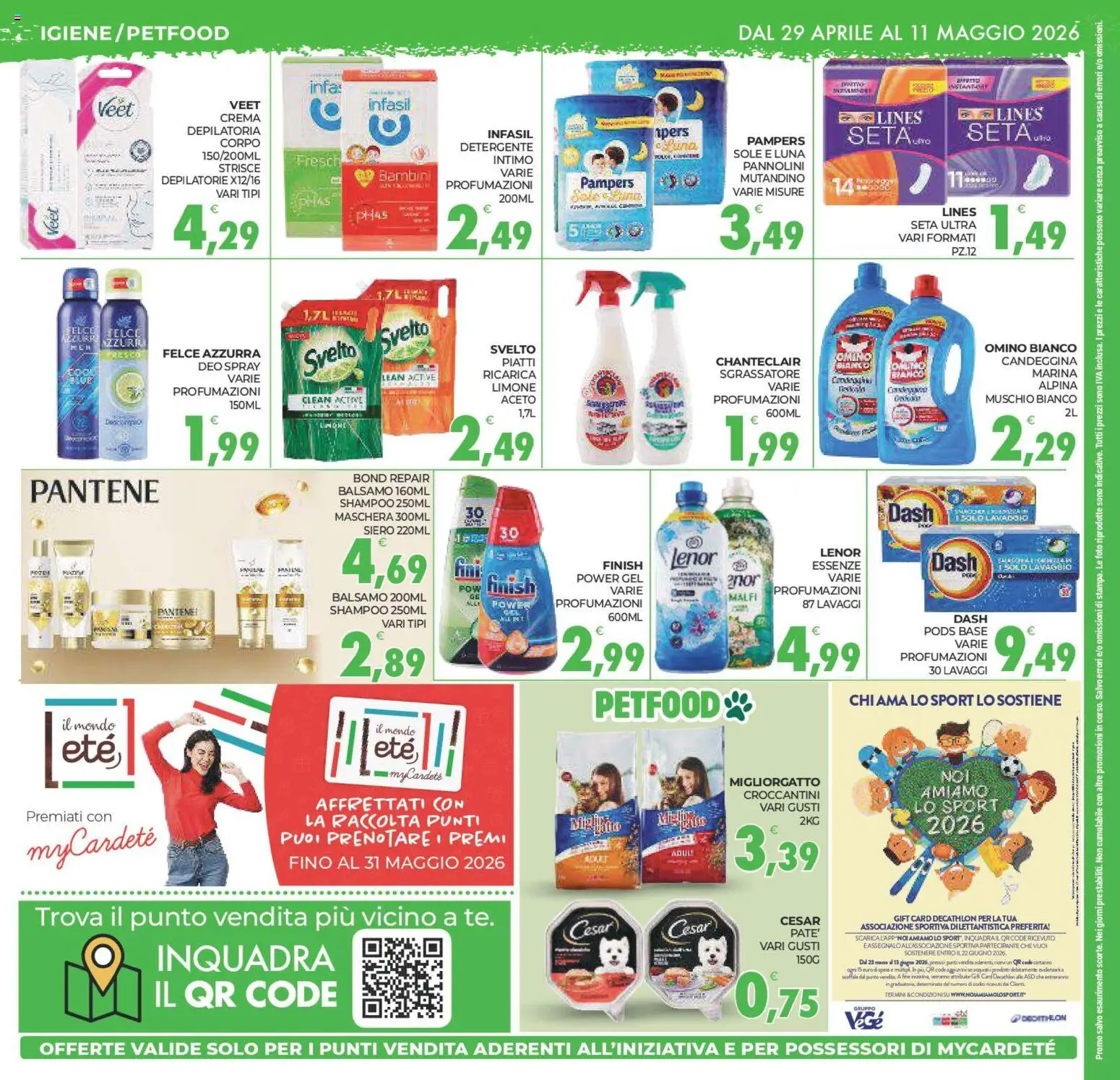 Volantino Eté del 29.04.2026 | Pagina: 12 | Prodotti: Detergente, Candeggina, Sgrassatore, Pampers