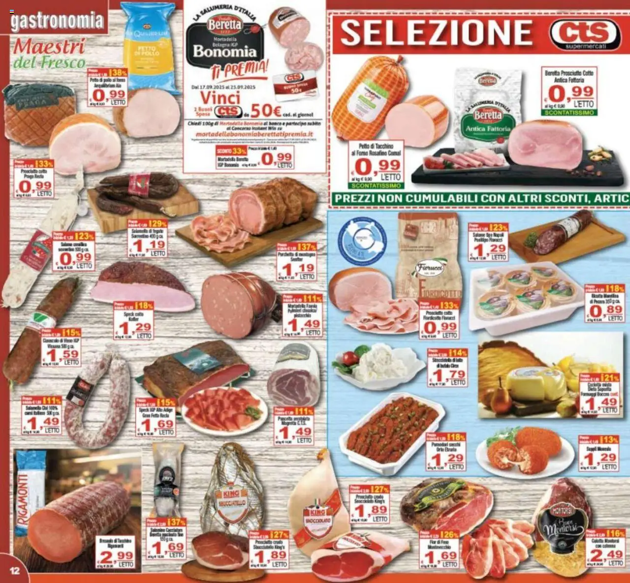 Volantino CTS del 17.09.2025 | Pagina: 12 | Prodotti: Speck, Pomodori, Mortadella, Letto