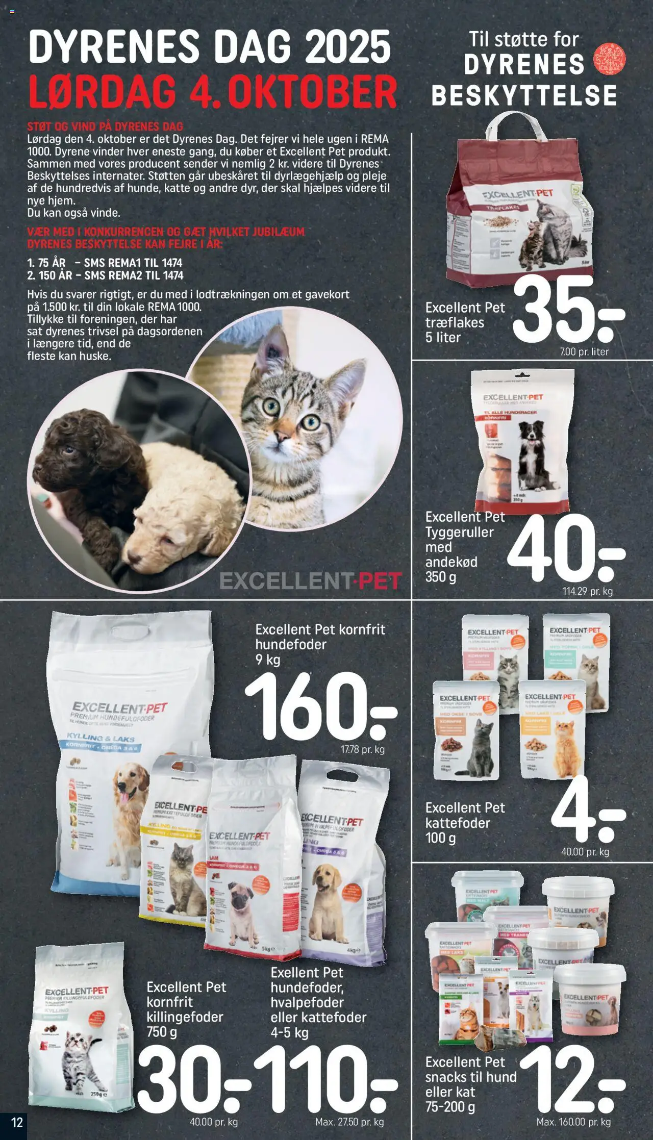 Rema 1000 tilbudsavis – gyldig fra 28.09.2025 | Side: 12 | Produkter: Te, Hundefoder, Kattefoder, Torsk