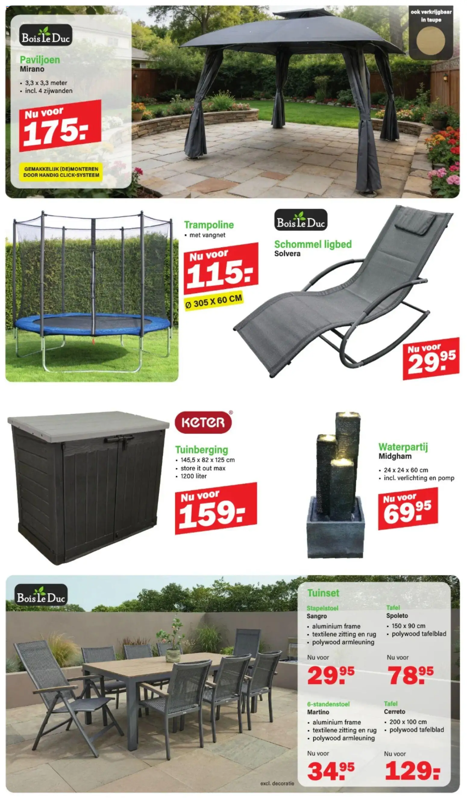 {H1} | Pagina: 2 | Producten: Trampoline, Zitting, Verlichting, Tafel