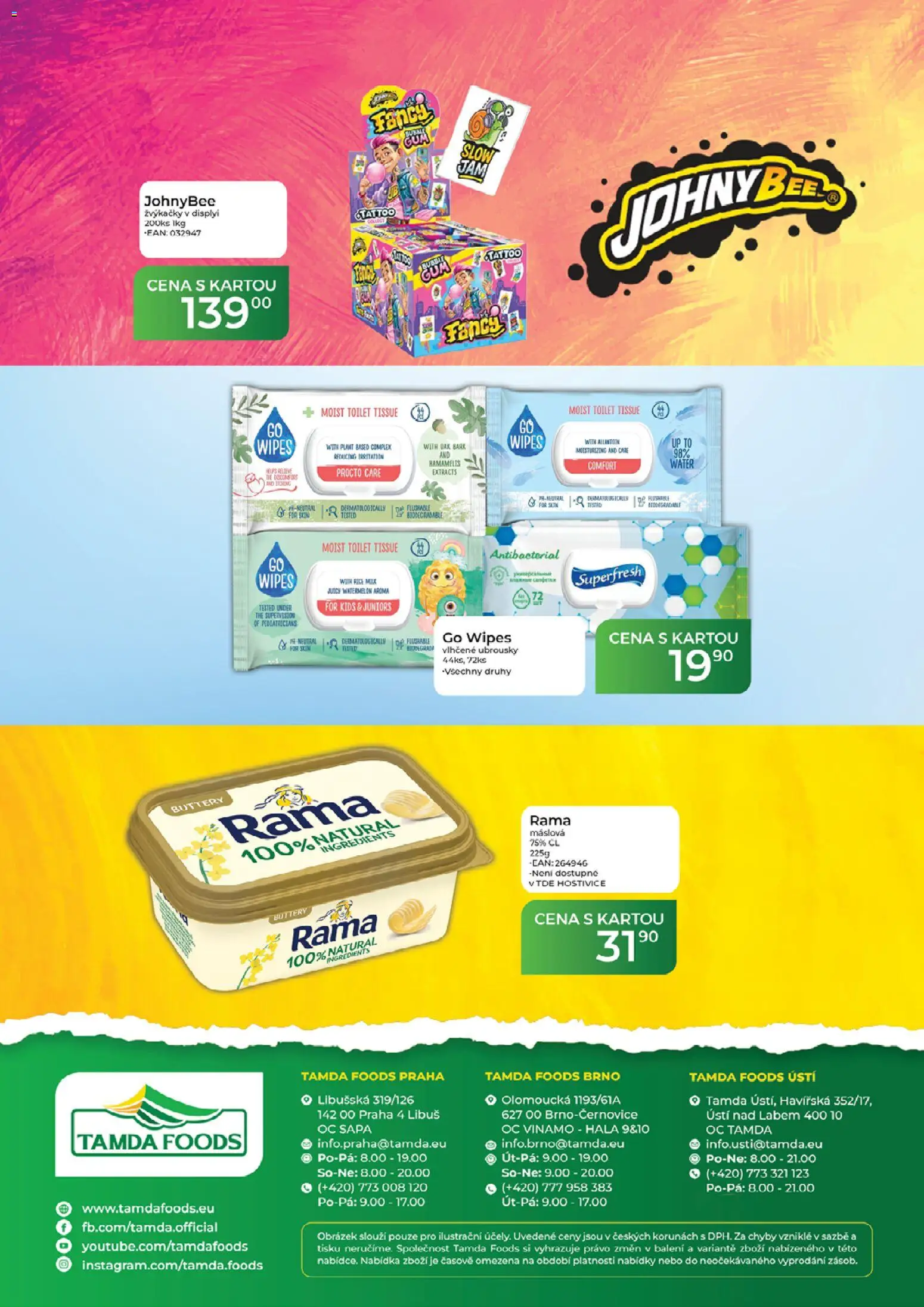 Tamda Foods leták od 15.04.2026 | Strana: 64 | Produkty: Vlhčené ubrousky, Rama, Ubrousky