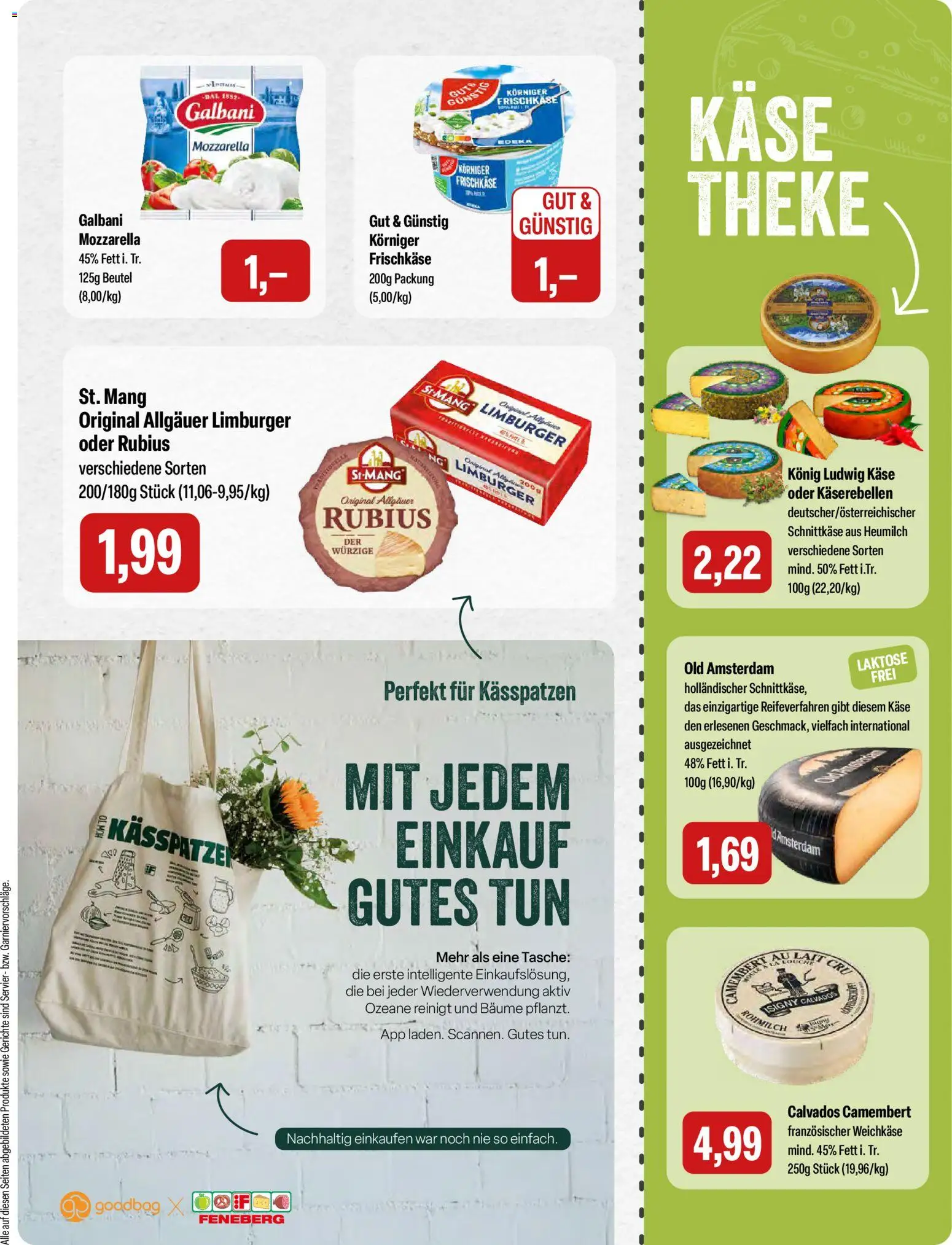 Feneberg Angebote – gültig ab 08.01.2026 | Seite: 7 | Produkte: Tasche, Käse, Theke, Frischkase