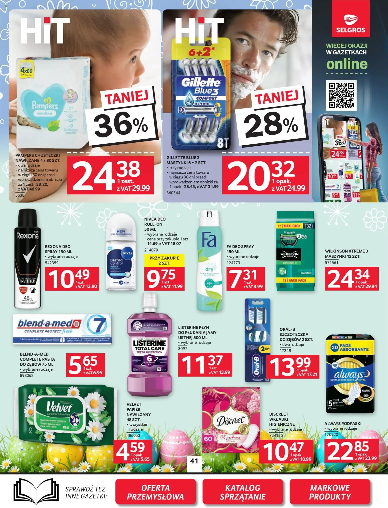 Selgros cash&carry gazetka od 26.03.2026 | Strona: 37 | Produkty: Gillette, Pampers, Podpaski