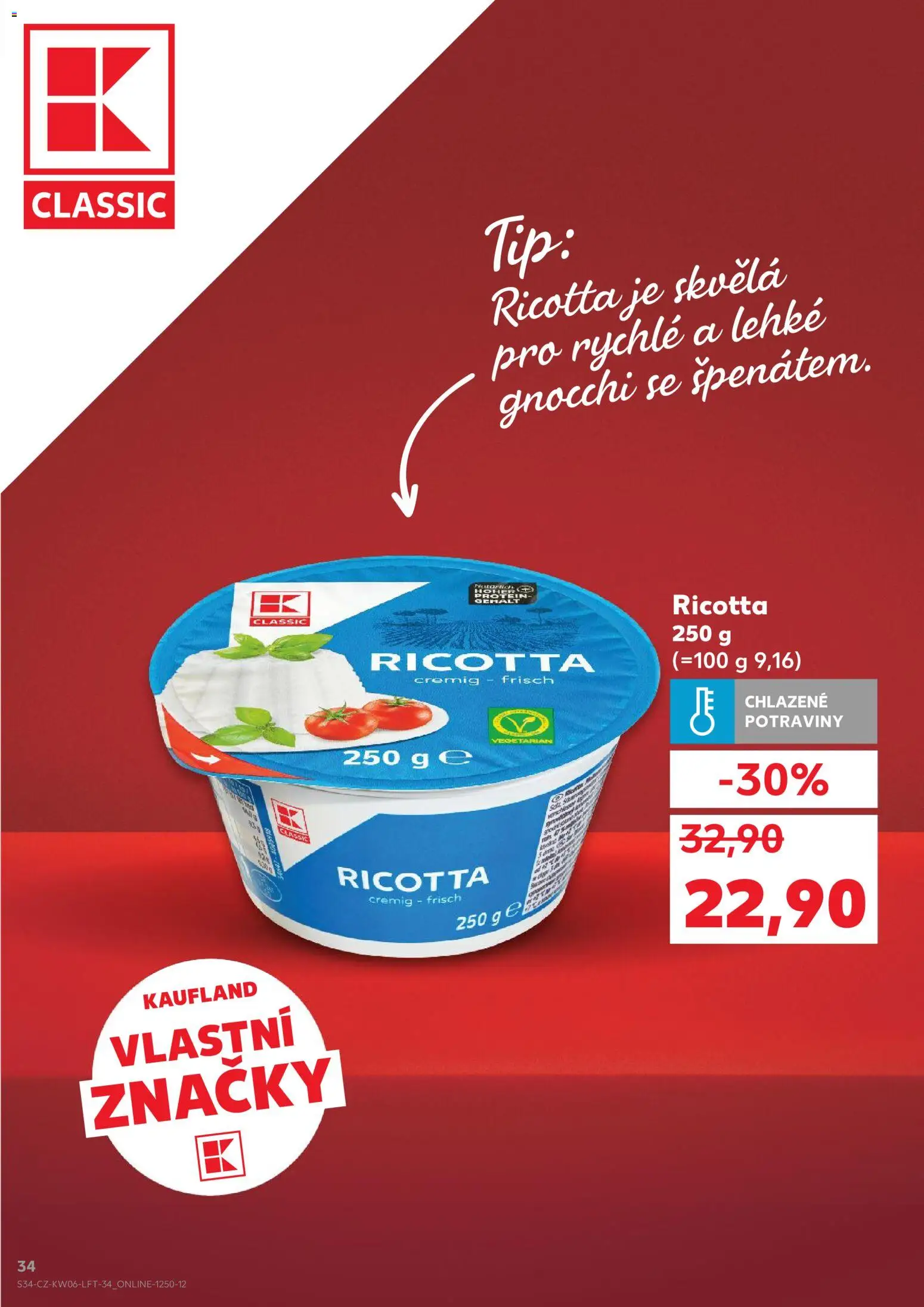 Kaufland leták od 04.02.2026 | Strana: 34 | Produkty: Ricotta, Potraviny, Gnocchi