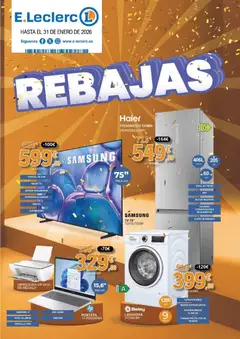 Vista previa E.Leclerc folleto válido desde el 07.01.2026 | Página: 1 | Productos: Lavadora, Combi, Plancha, Κούβα