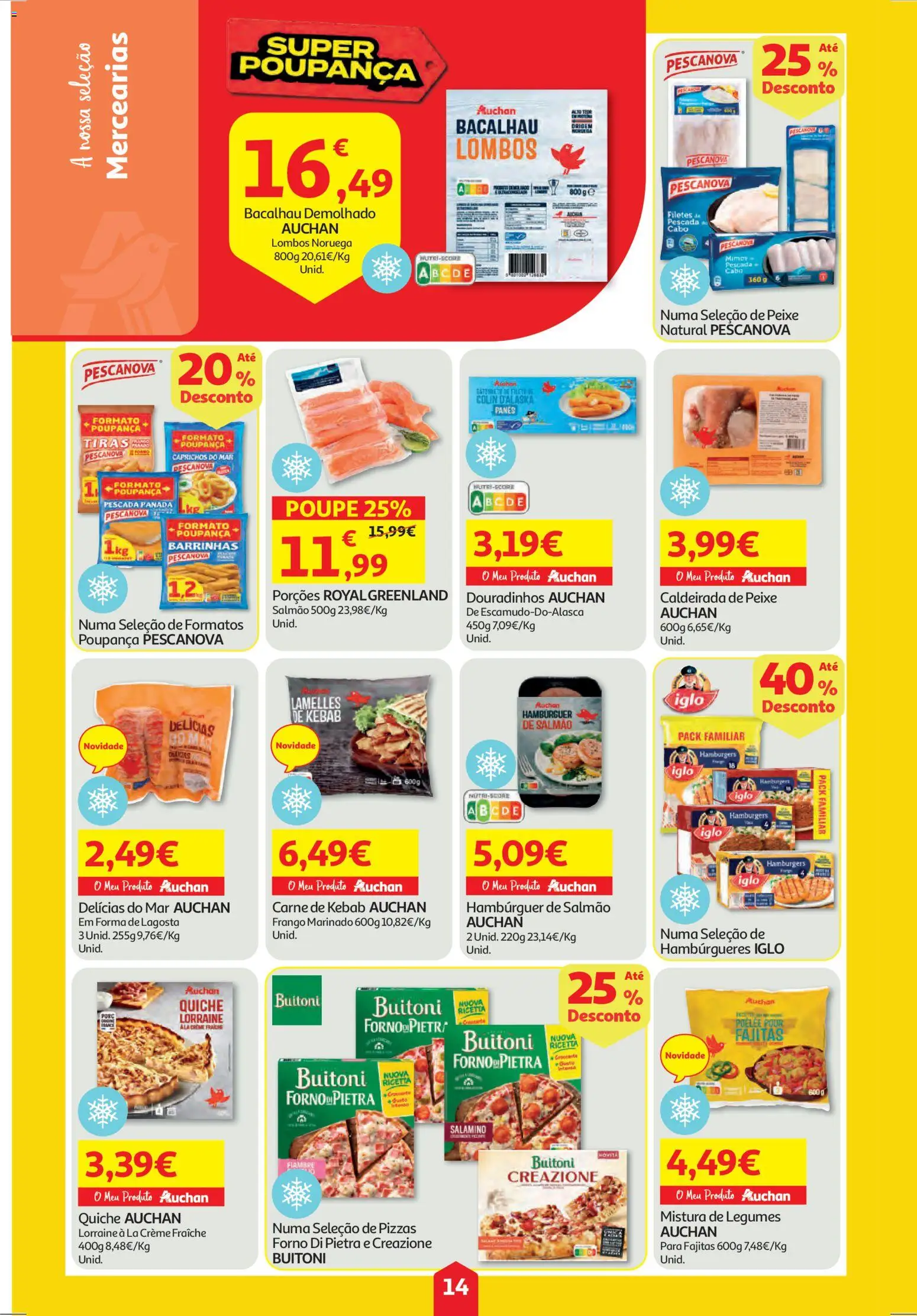 Auchan folheto │ válido de 30.10.2025 | Página: 14 | Produtos: Forno, Pescada, Lagosta, Creme