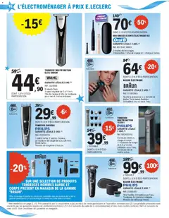 E.Leclerc - Prévisualisation de RASOIR ÉLECTRIQUE, Ajuste la puissance à la densité de barbe. Trois lames flexibles. Utilisable à sec ou sous l'eau. valide à partir de 02.12.2025 | Page: 16