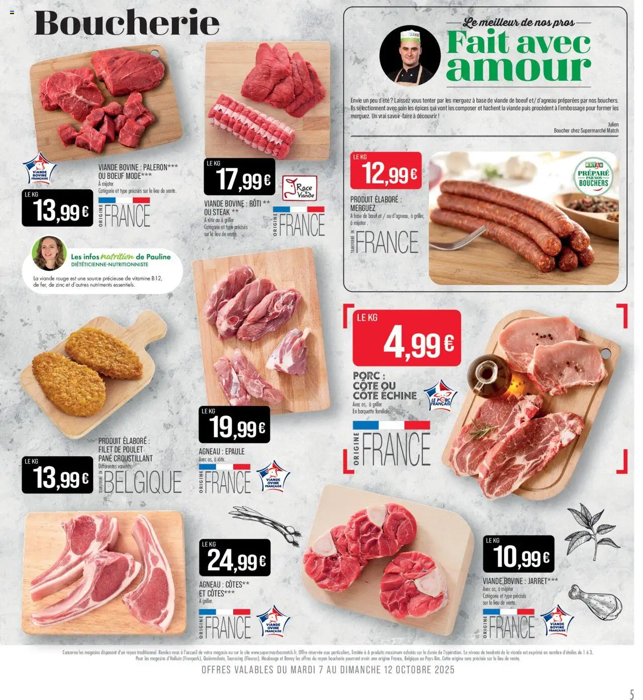 {H1} | Page: 5 | Produits: Base, Agneau, Merguez, Viande