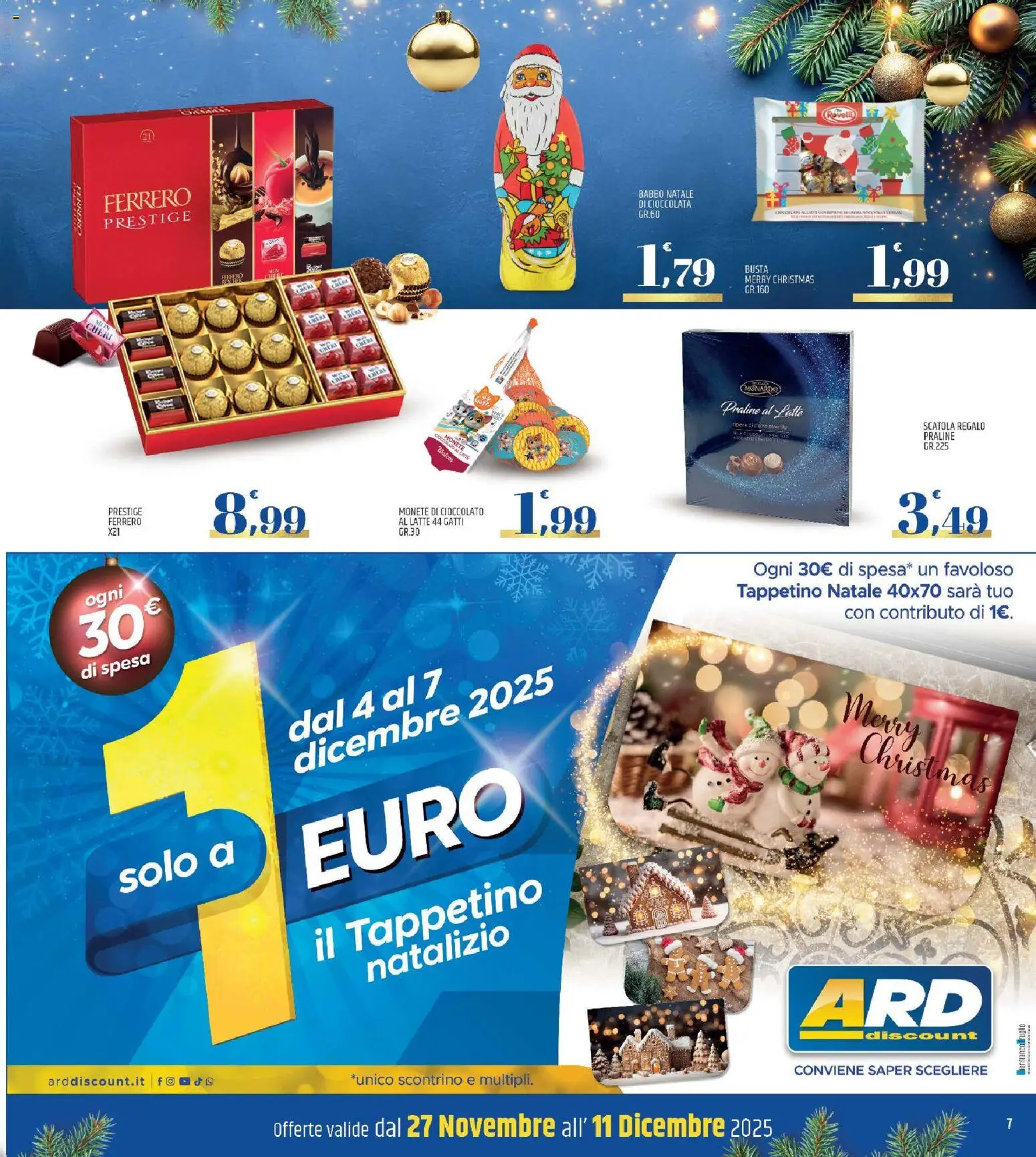 Volantino ARD Discount del 26.11.2025 | Pagina: 7 | Prodotti: Cioccolato, Latte, Scatola