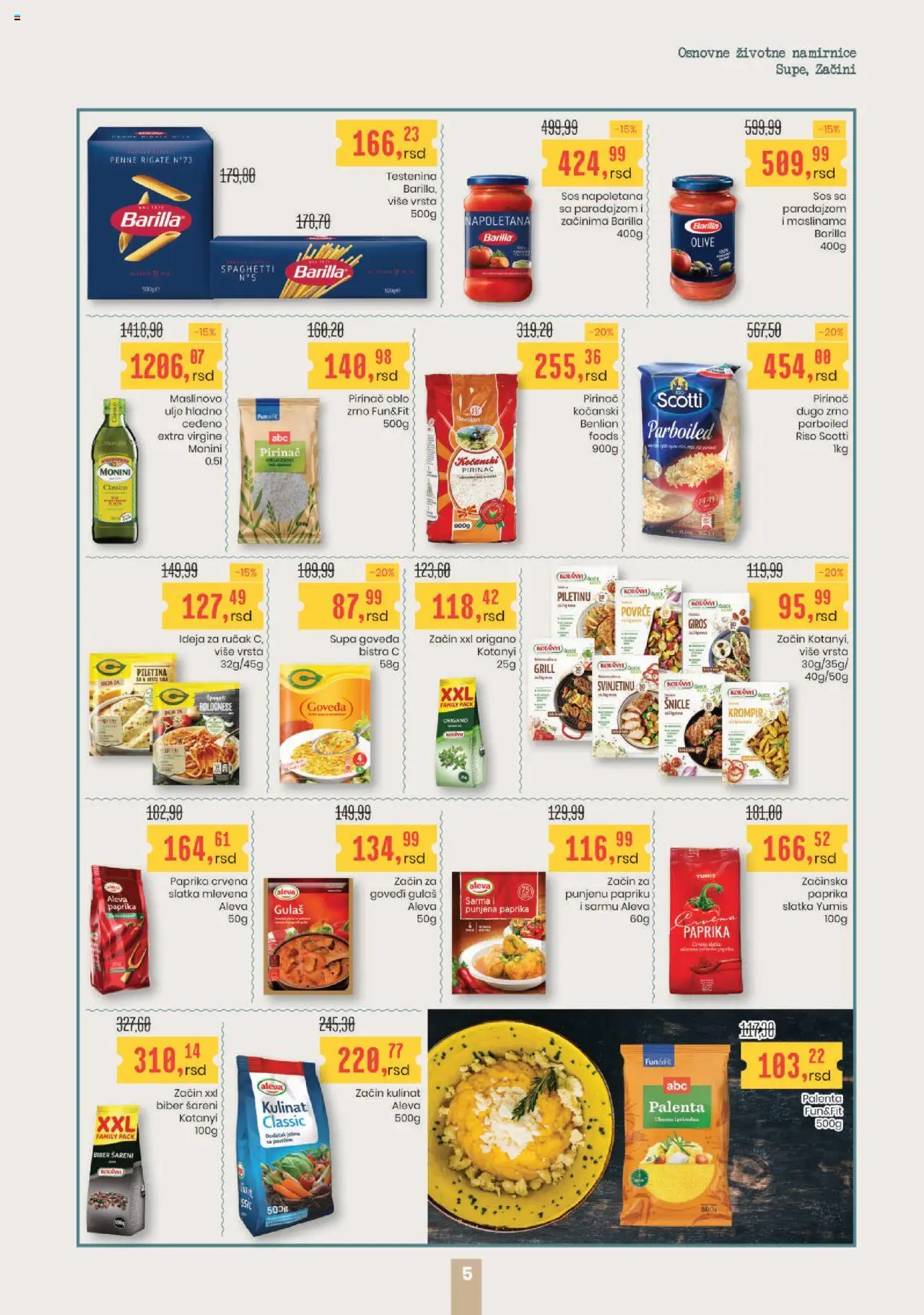 Aroma Market katalog - važi od 16.10.2025 | Strana: 5 | Proizvode: Palenta, Monini, Piletina, Pirinač