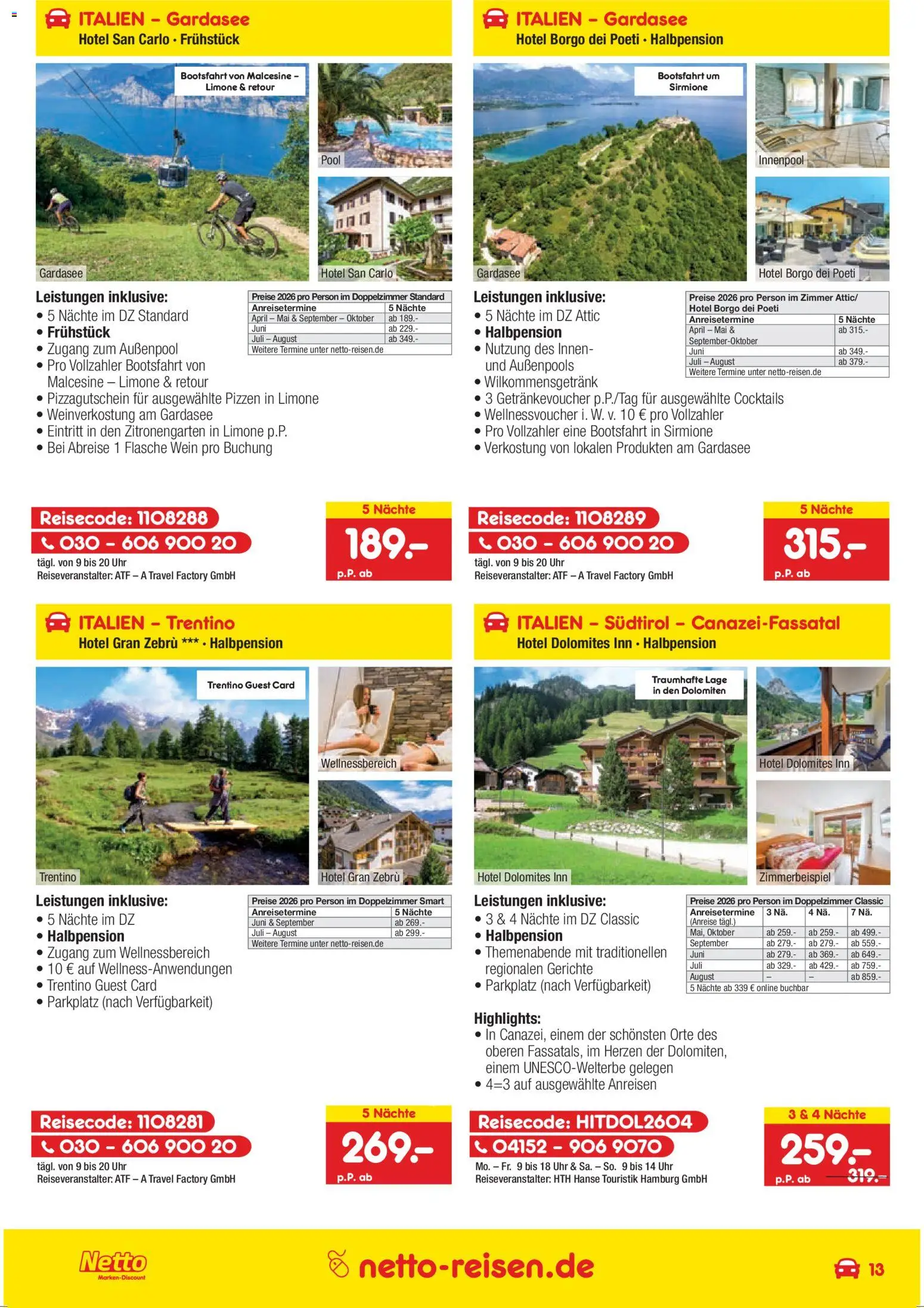 Netto Reisen Prospekt 	 | 26.03.2026 | Wie erhält man einen begrenzten Rabatt? | Deutschland