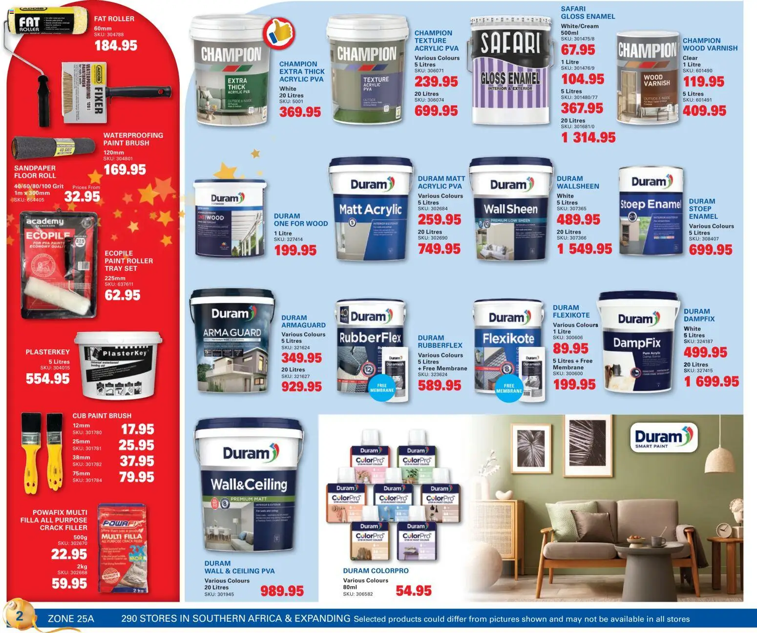 New Cashbuild catalogue – valid from 24.11.2025 | Page: 2 | Products: Tray, Brush, Crack filler, Wood varnish