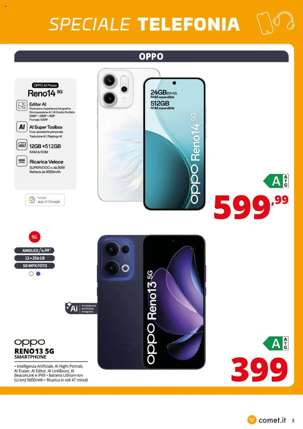 Volantino Comet del 26.09.2025 | Pagina: 3 | Prodotti: Smartphone, Batteria