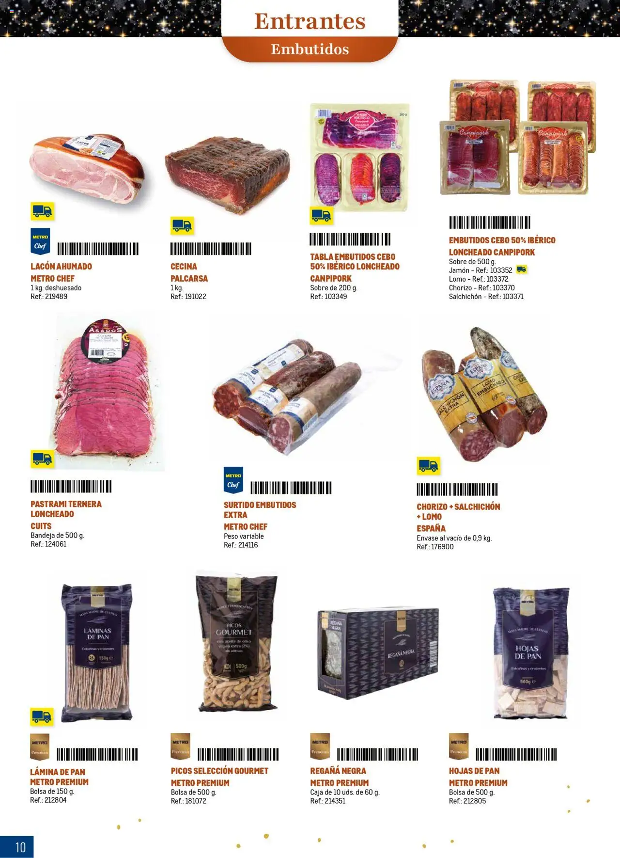 Makro - Comidas y Cenas de Navidad Norte 2 │ válido desde el 03.10.2025 | Página: 10 | Productos: Aceite, Νυχτικό, Bolsa, Bandeja